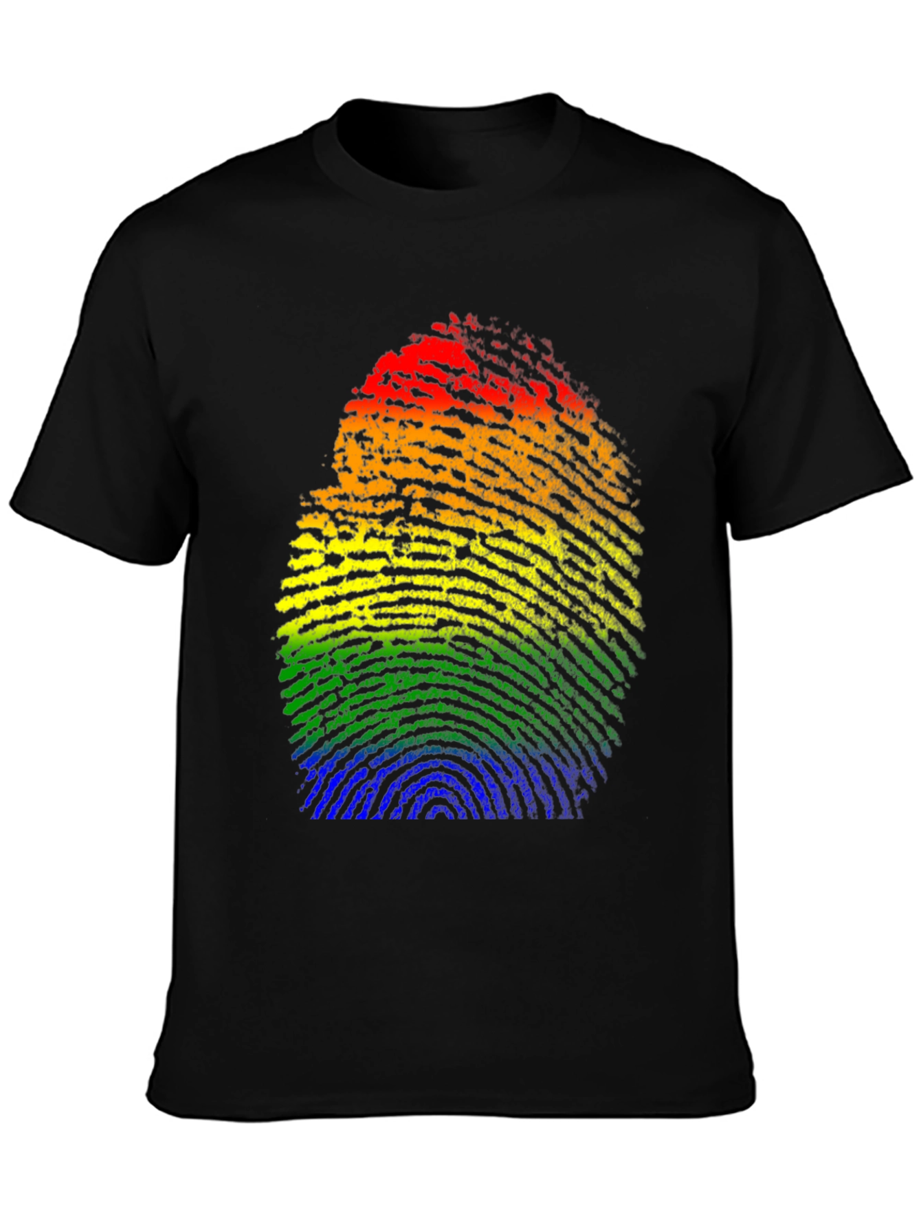 Rainbow Fingerprint Graphic Tee - Pride LGBTQ Shirt