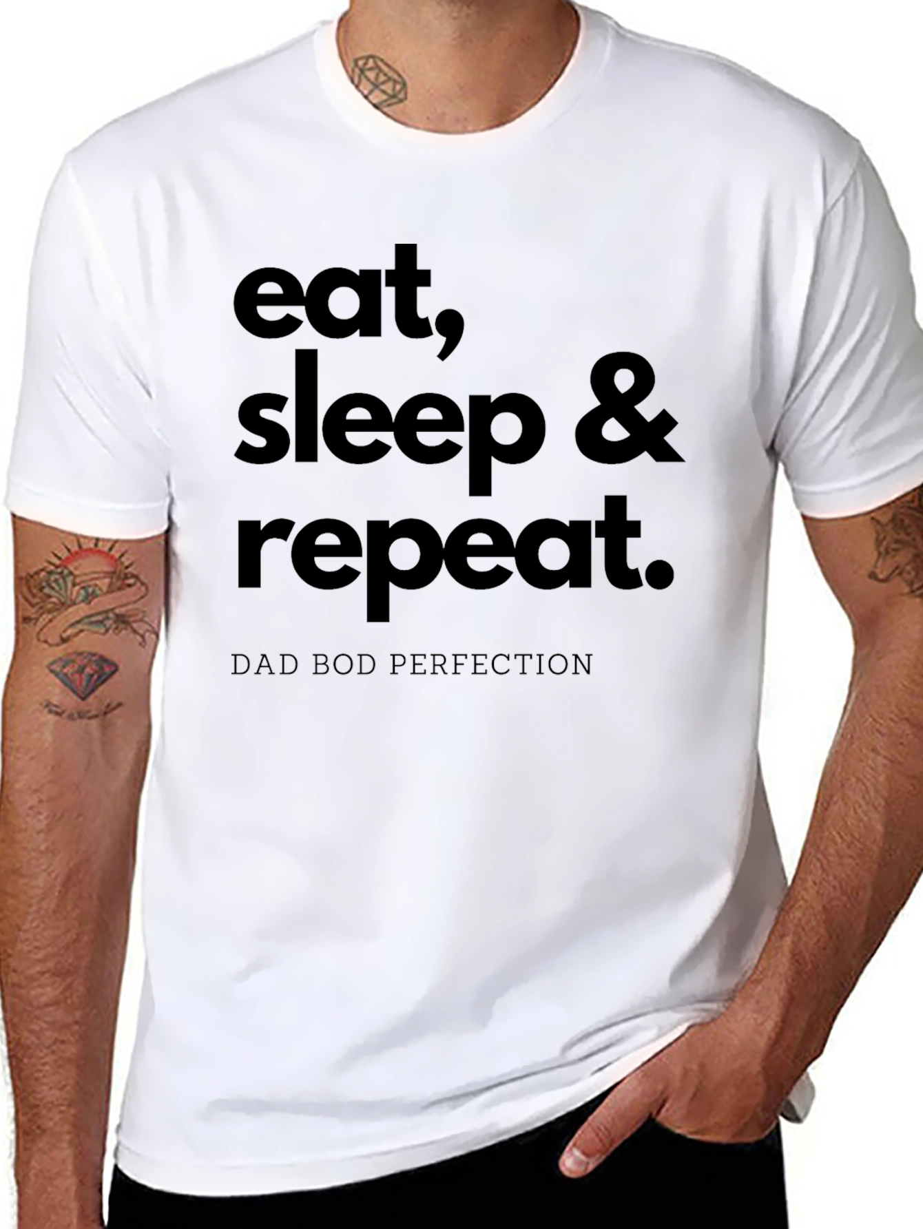 Eat Sleep Repeat T-Shirt Dad Bod Perfection