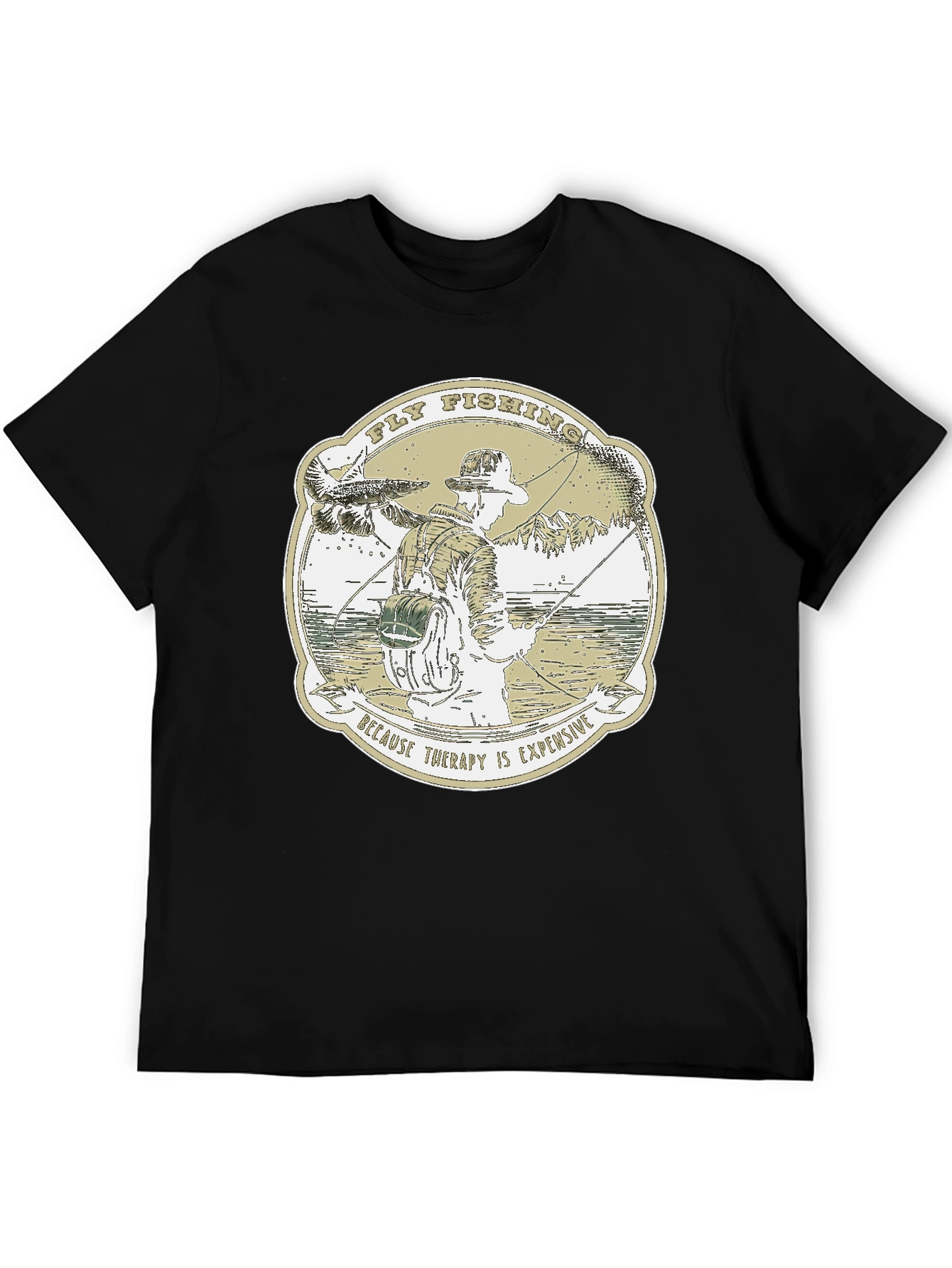 Fly Fishing Therapy Graphic T-Shirt