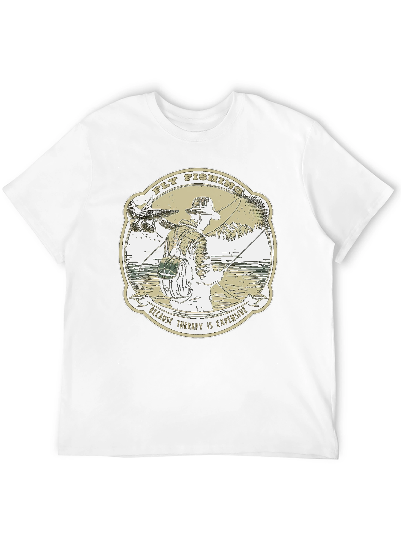 Fly Fishing Therapy Graphic T-Shirt