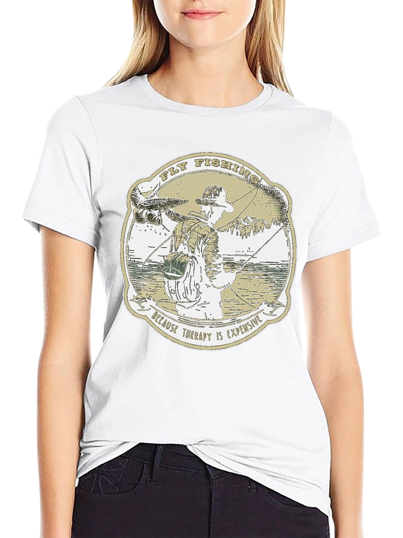 Fly Fishing Therapy Graphic T-Shirt