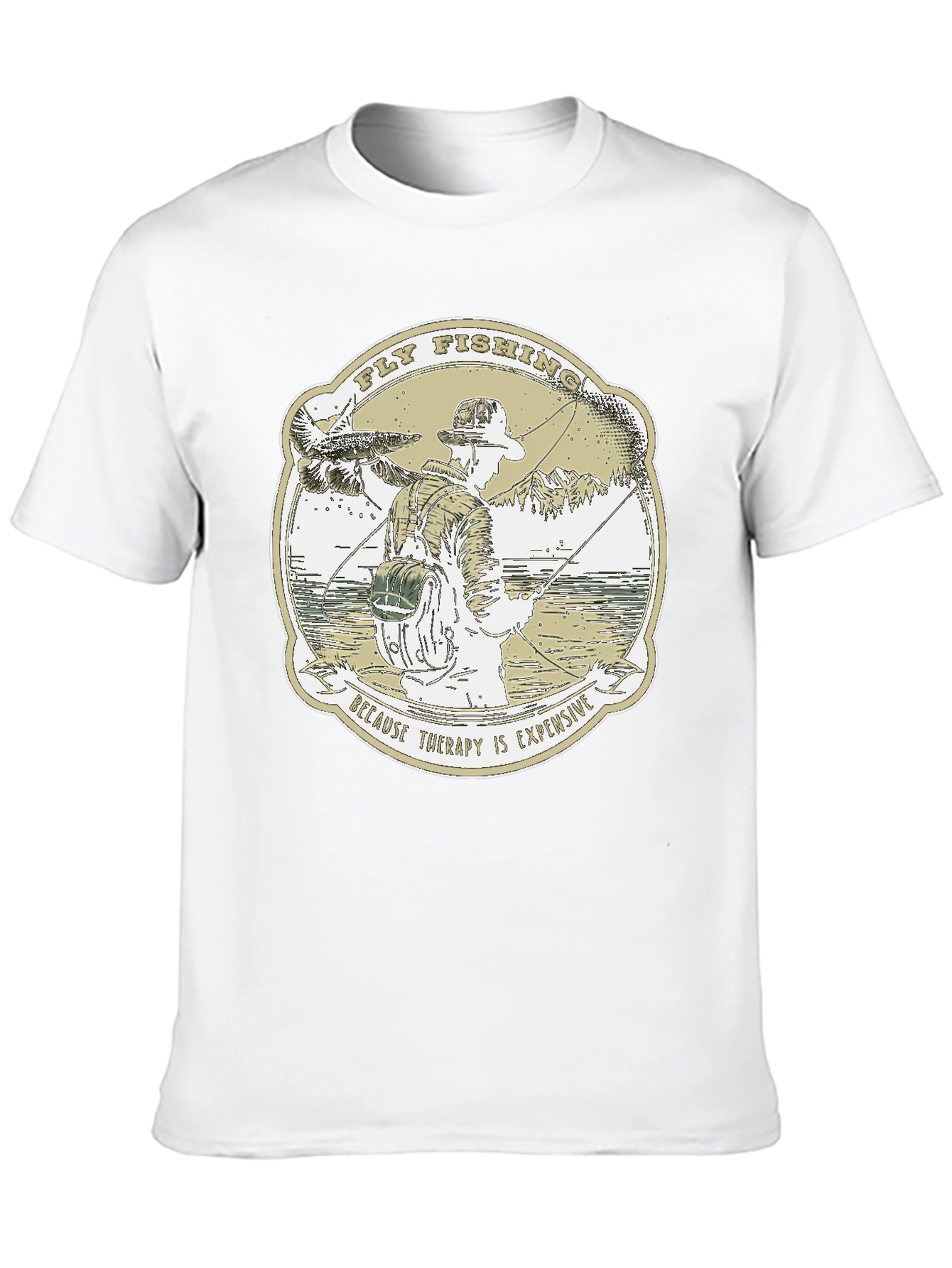 Fly Fishing Therapy Graphic T-Shirt