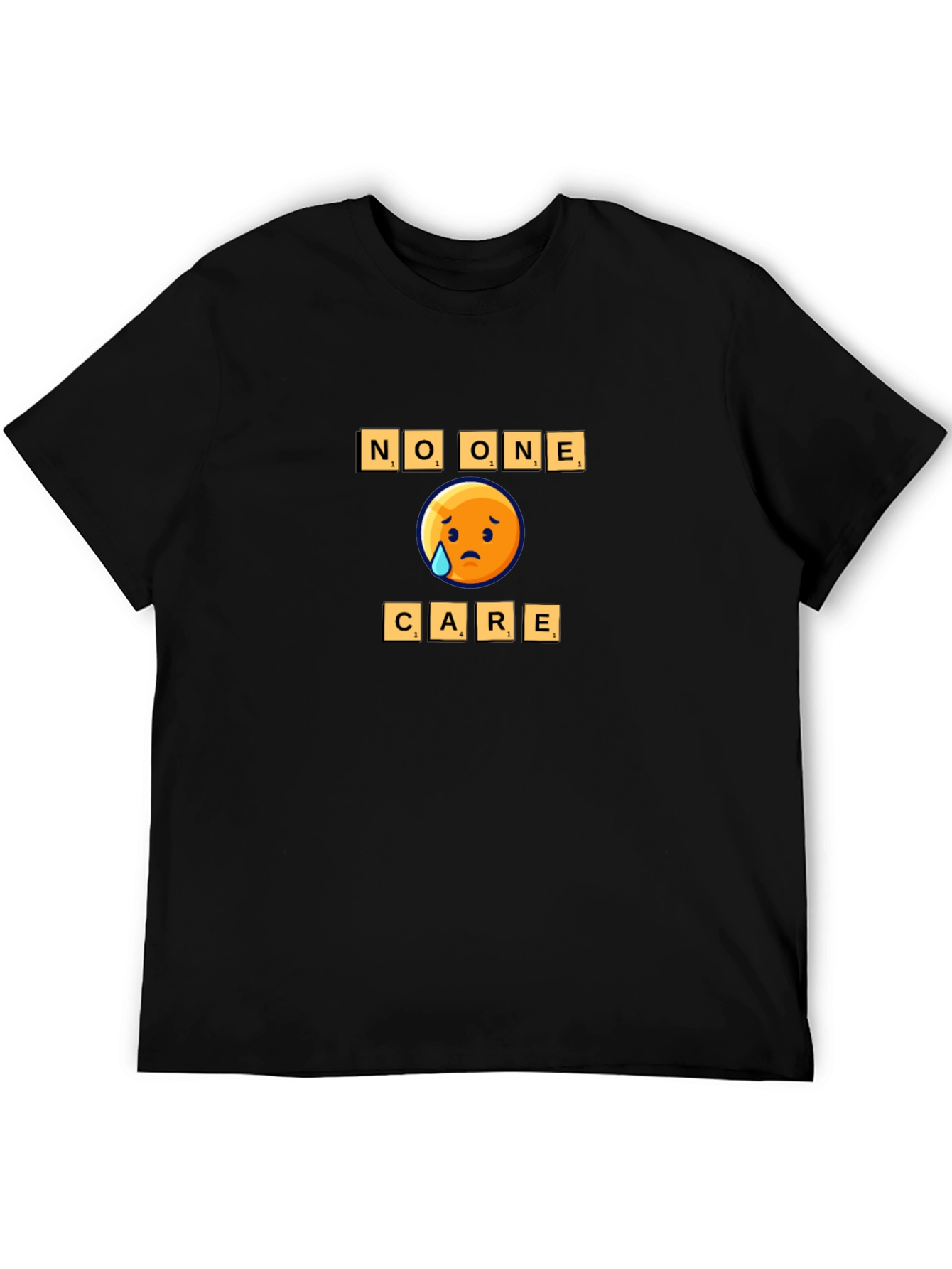 No One Cares Emoji Graphic Tee