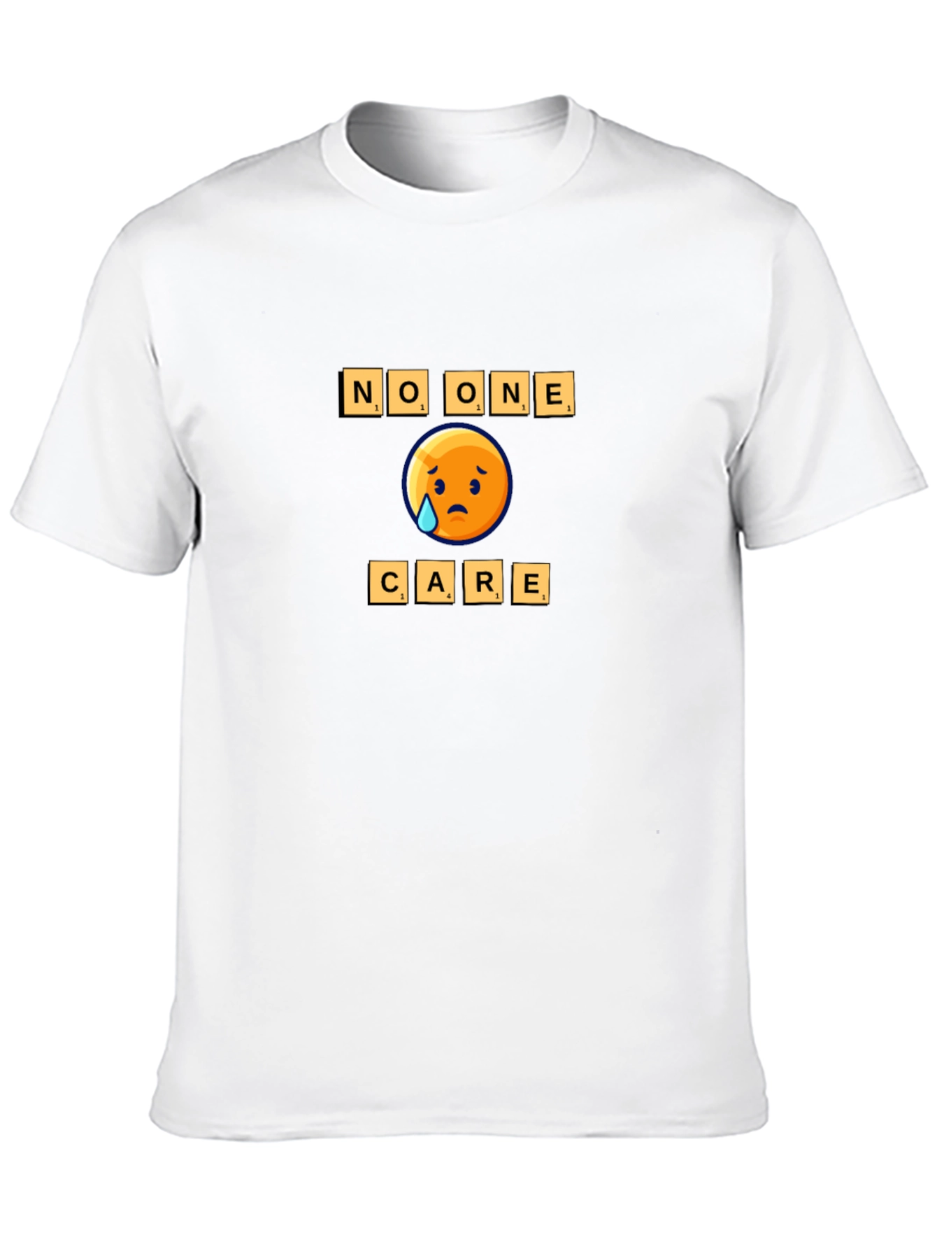 No One Cares Emoji Graphic Tee