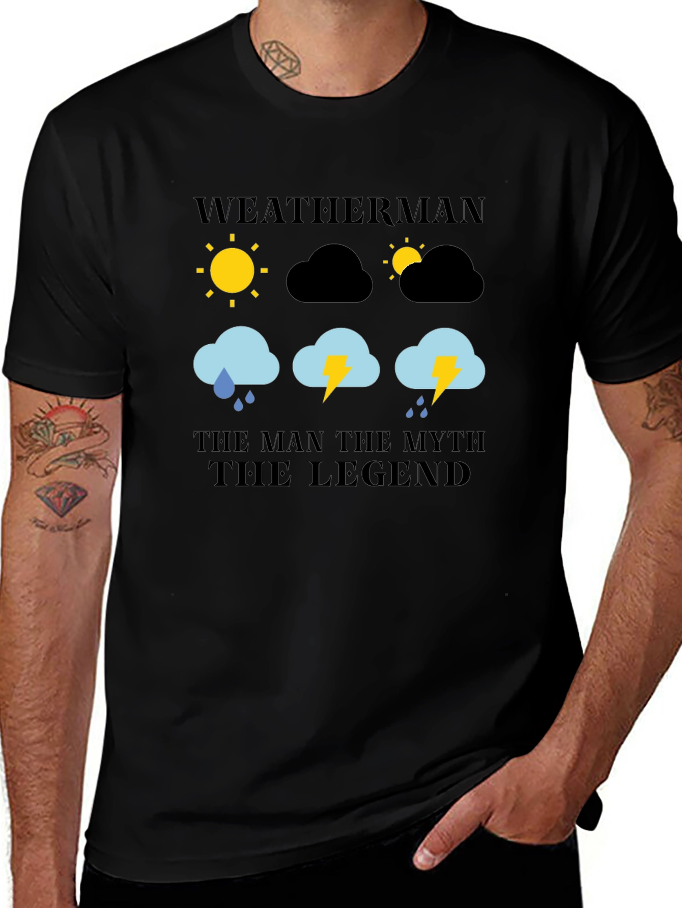 Weatherman: The Man Myth Legend Graphic T-Shirt