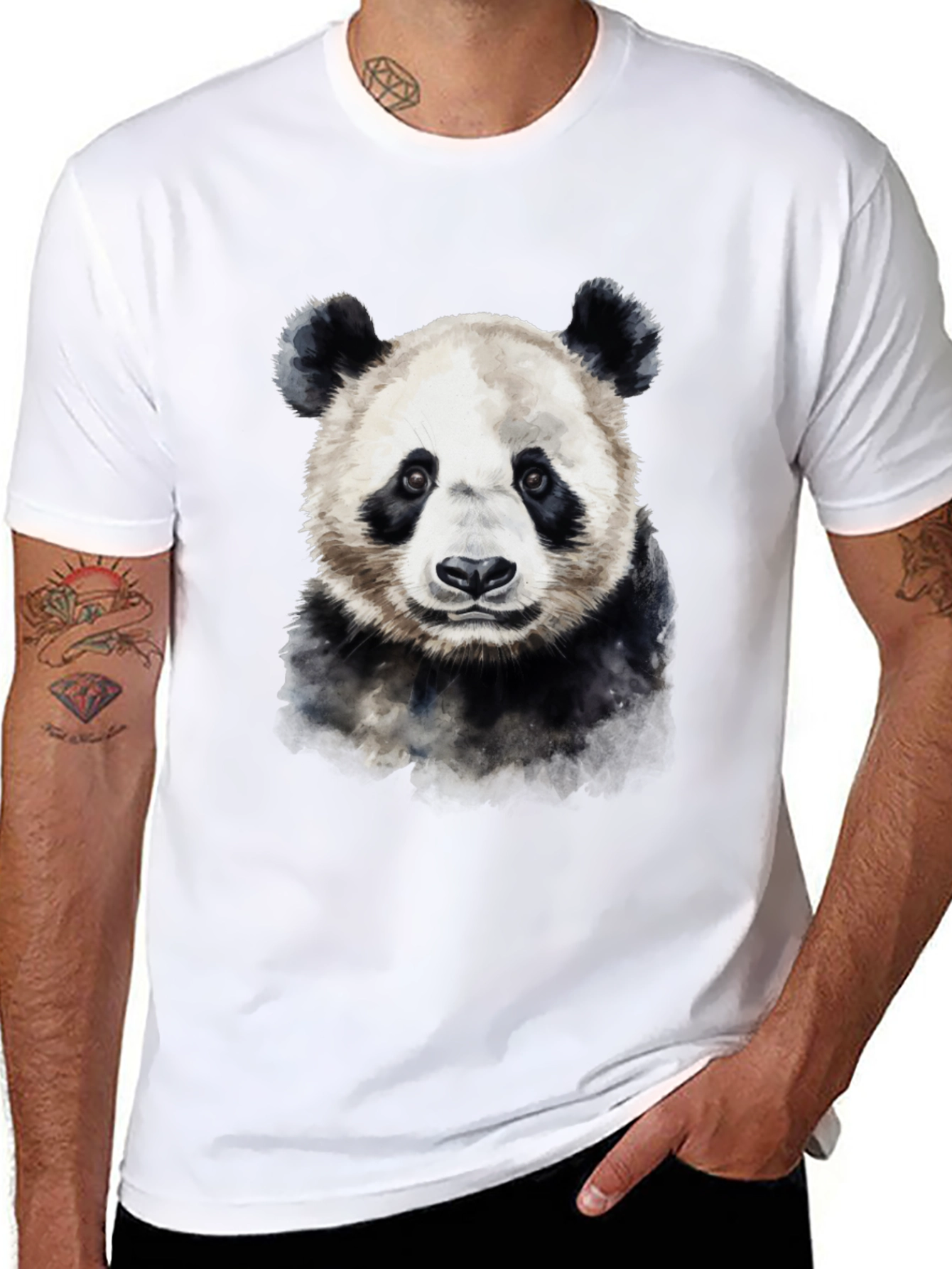 Panda Graphic Black T-Shirt - Soft Cotton Blend
