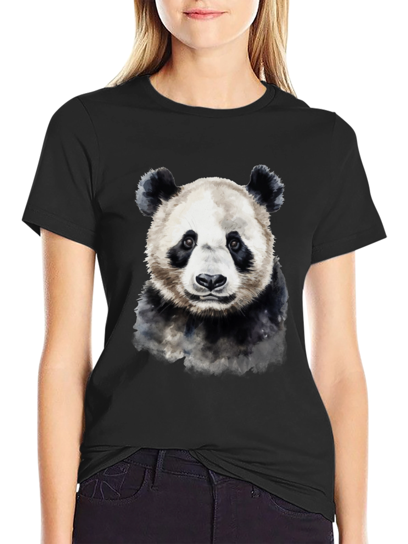 Panda Graphic Black T-Shirt - Soft Cotton Blend