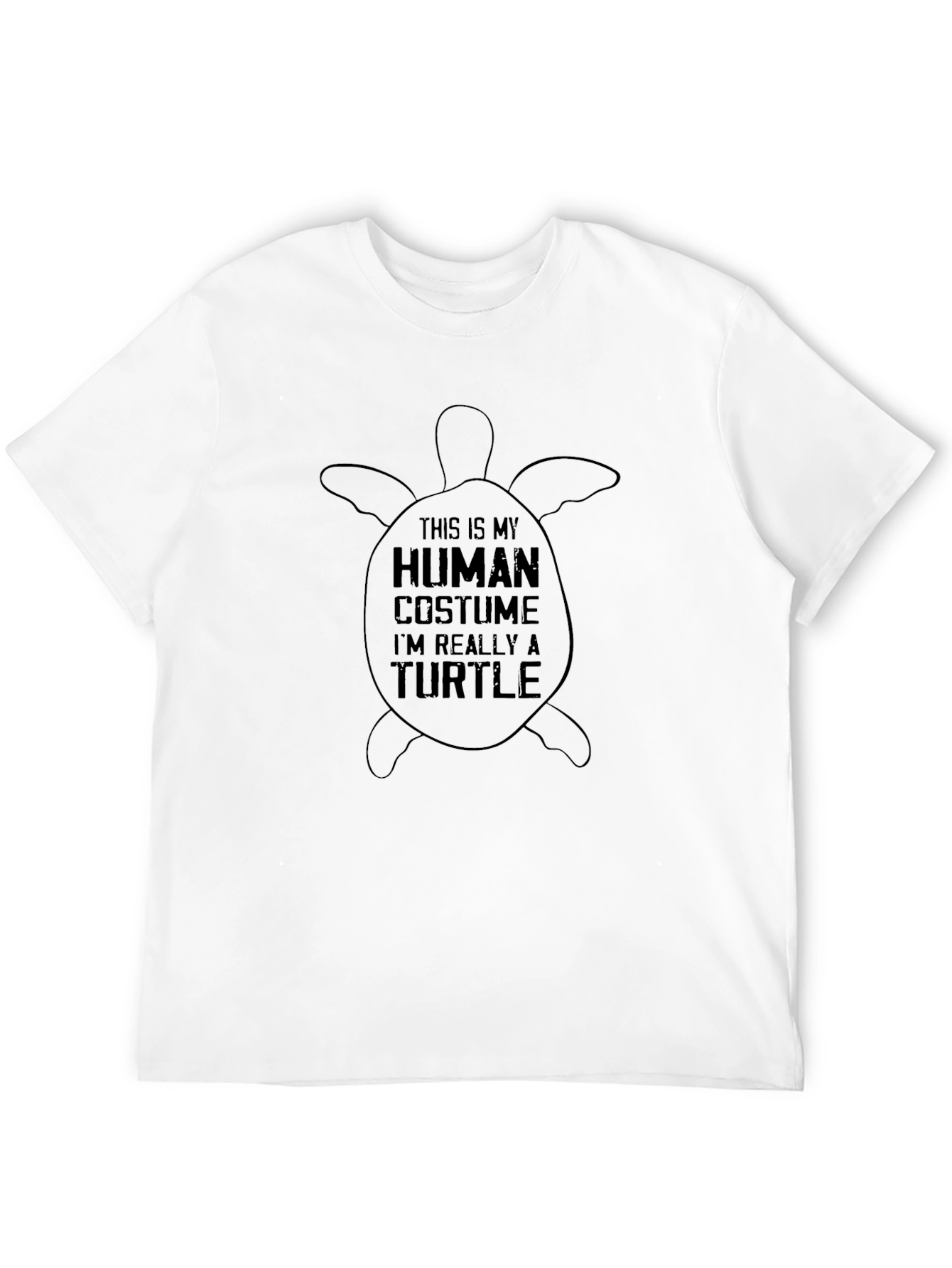 Human Costume Turtle Graphic Tee - Novelty Shirt