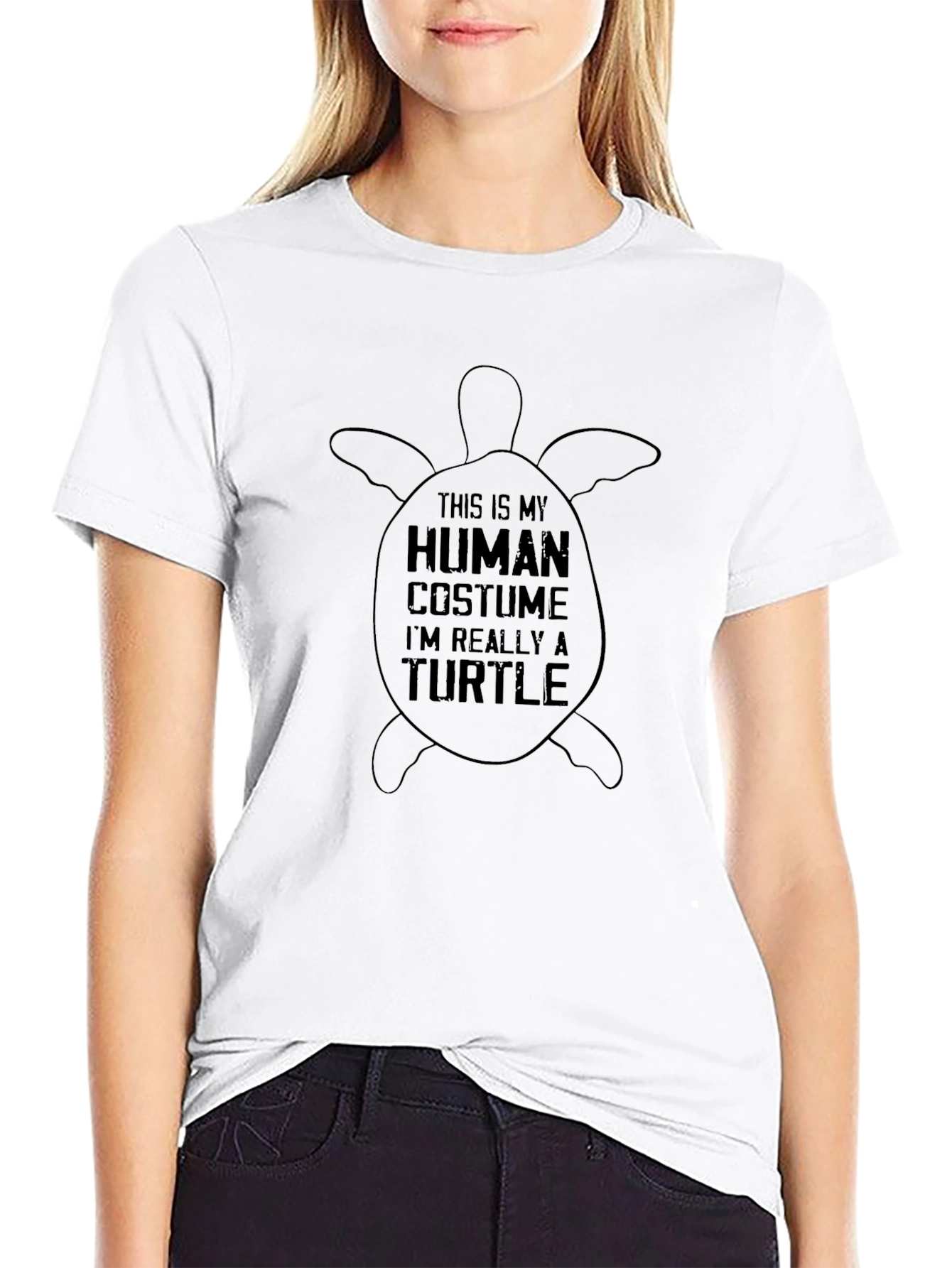 Human Costume Turtle Graphic Tee - Novelty Shirt