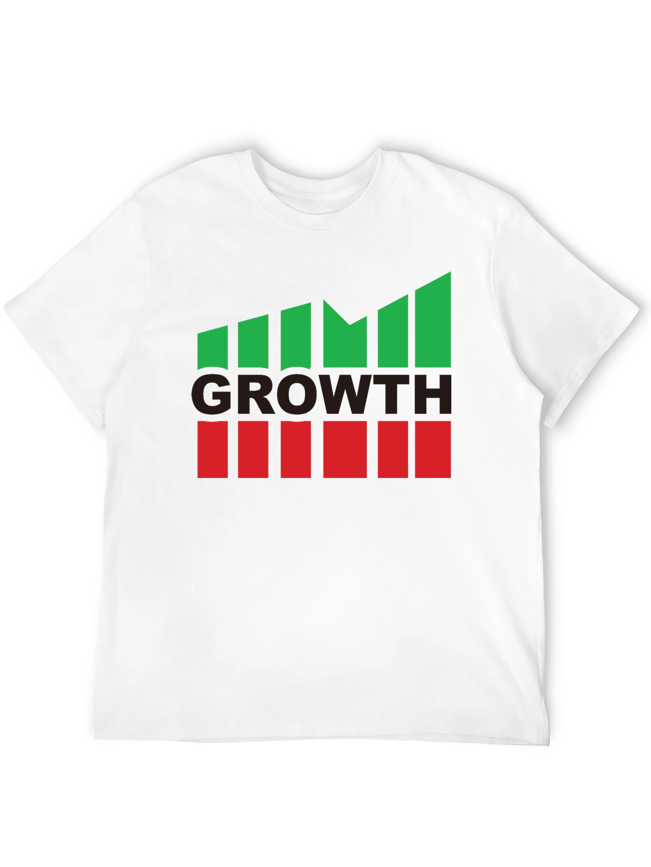 Growth Graphic Tee - Black Casual Cotton T-Shirt