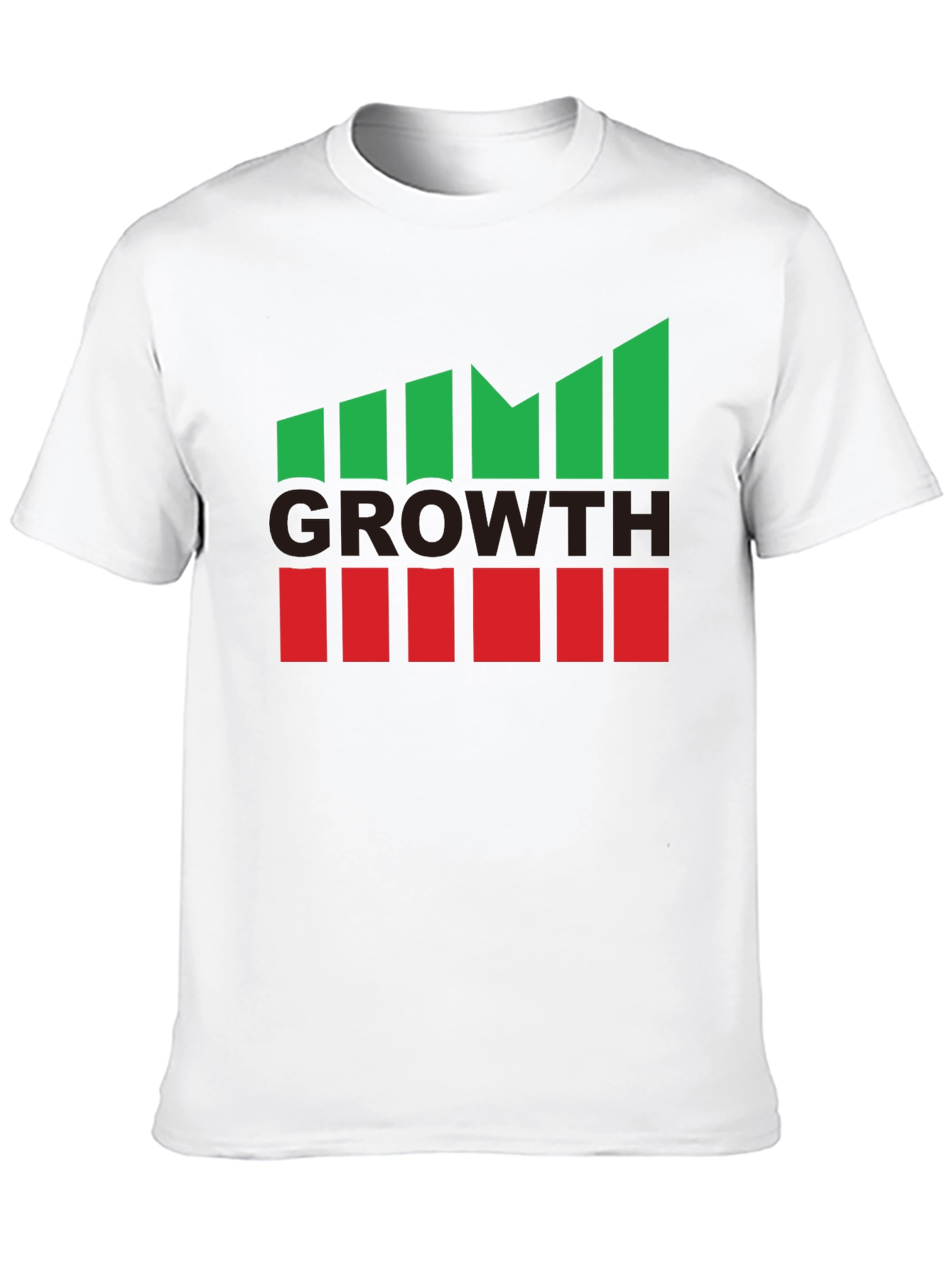 Growth Graphic Tee - Black Casual Cotton T-Shirt