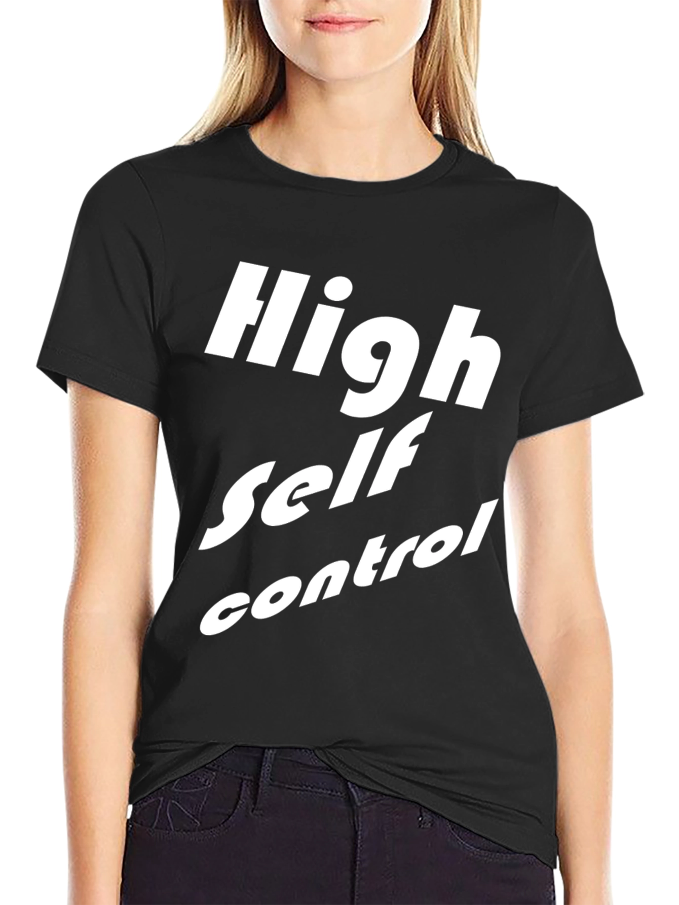 High Self Control Graphic T-Shirt - Black
