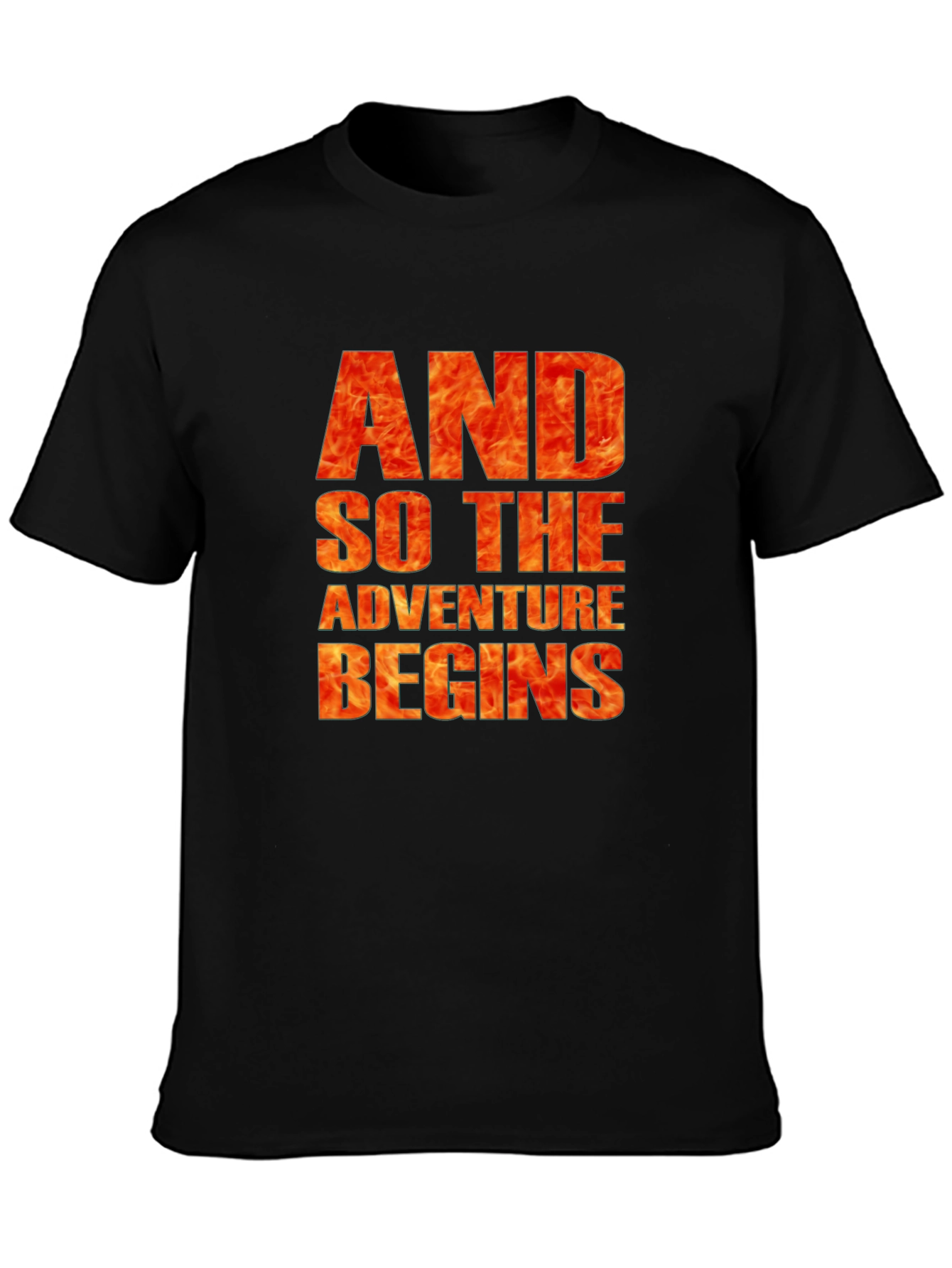 Adventure Begins Graphic Tee - Black