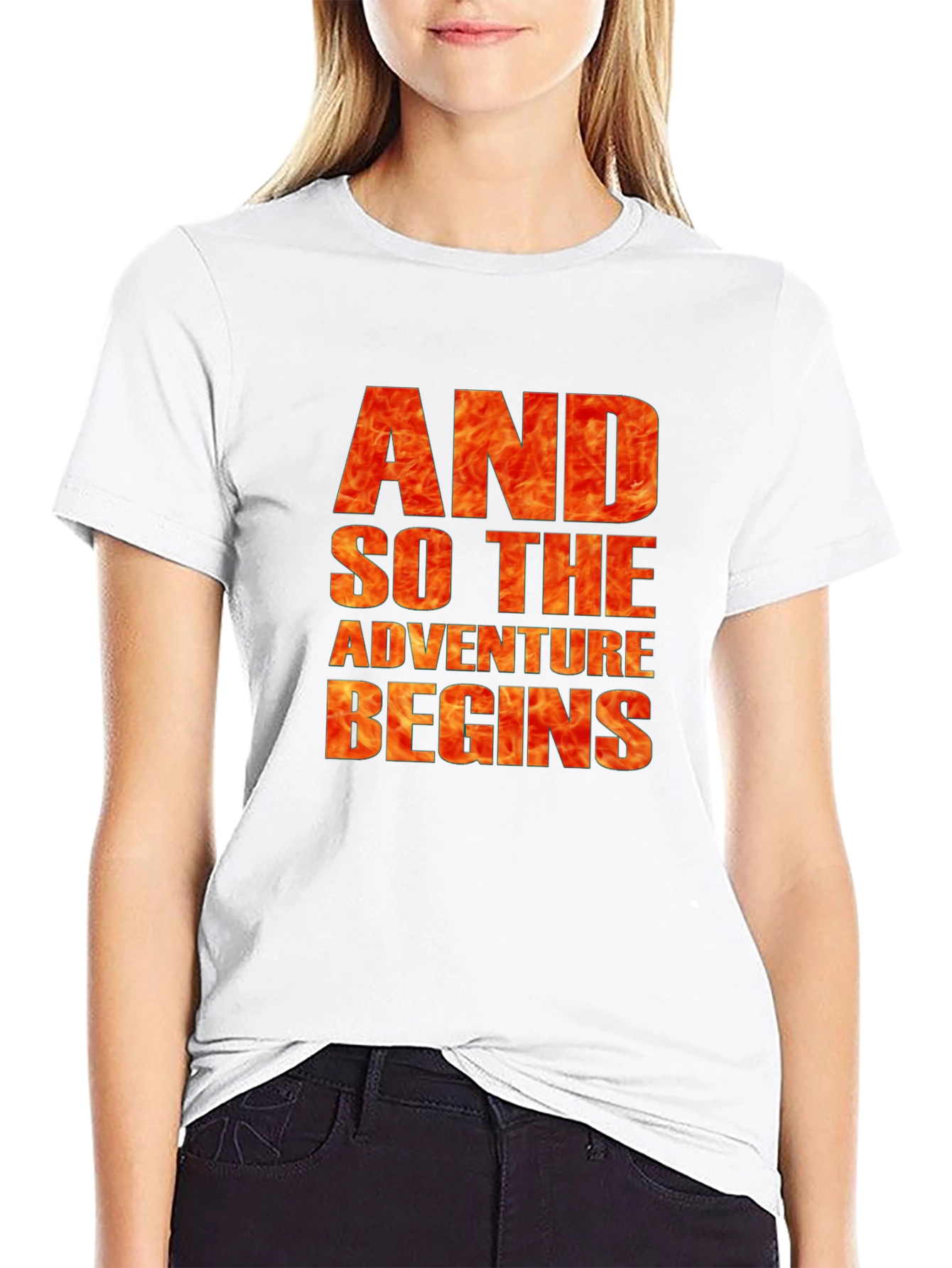 Adventure Begins Graphic Tee - Black