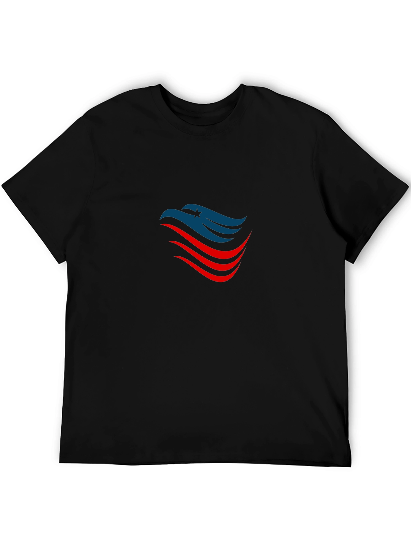 Patriotic Eagle Graphic T-Shirt - Black