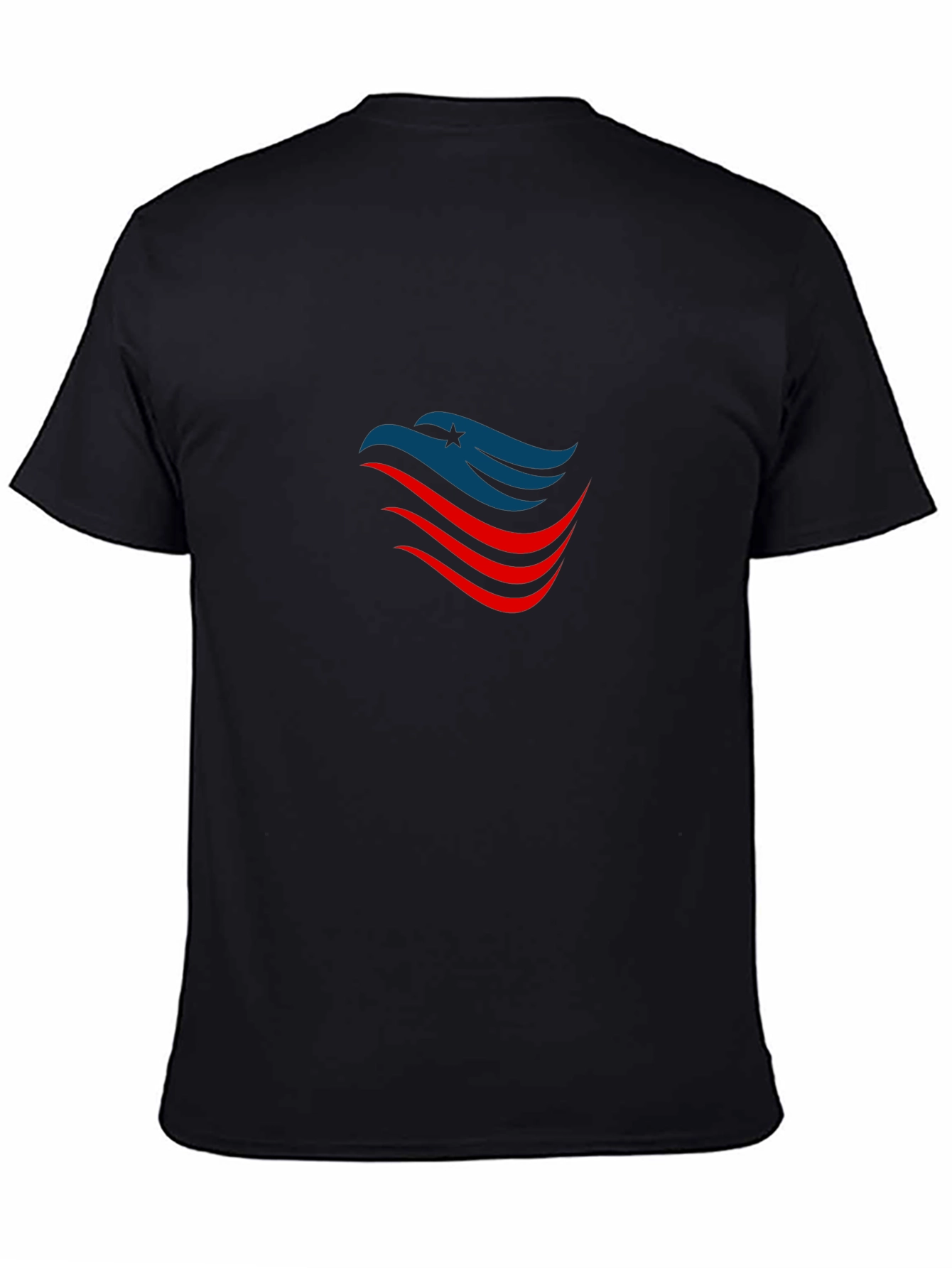 Patriotic Eagle Graphic T-Shirt - Black