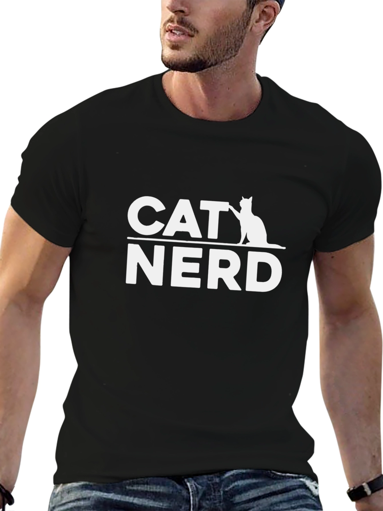 Cat Nerd T-Shirt - Fun Novelty Tee