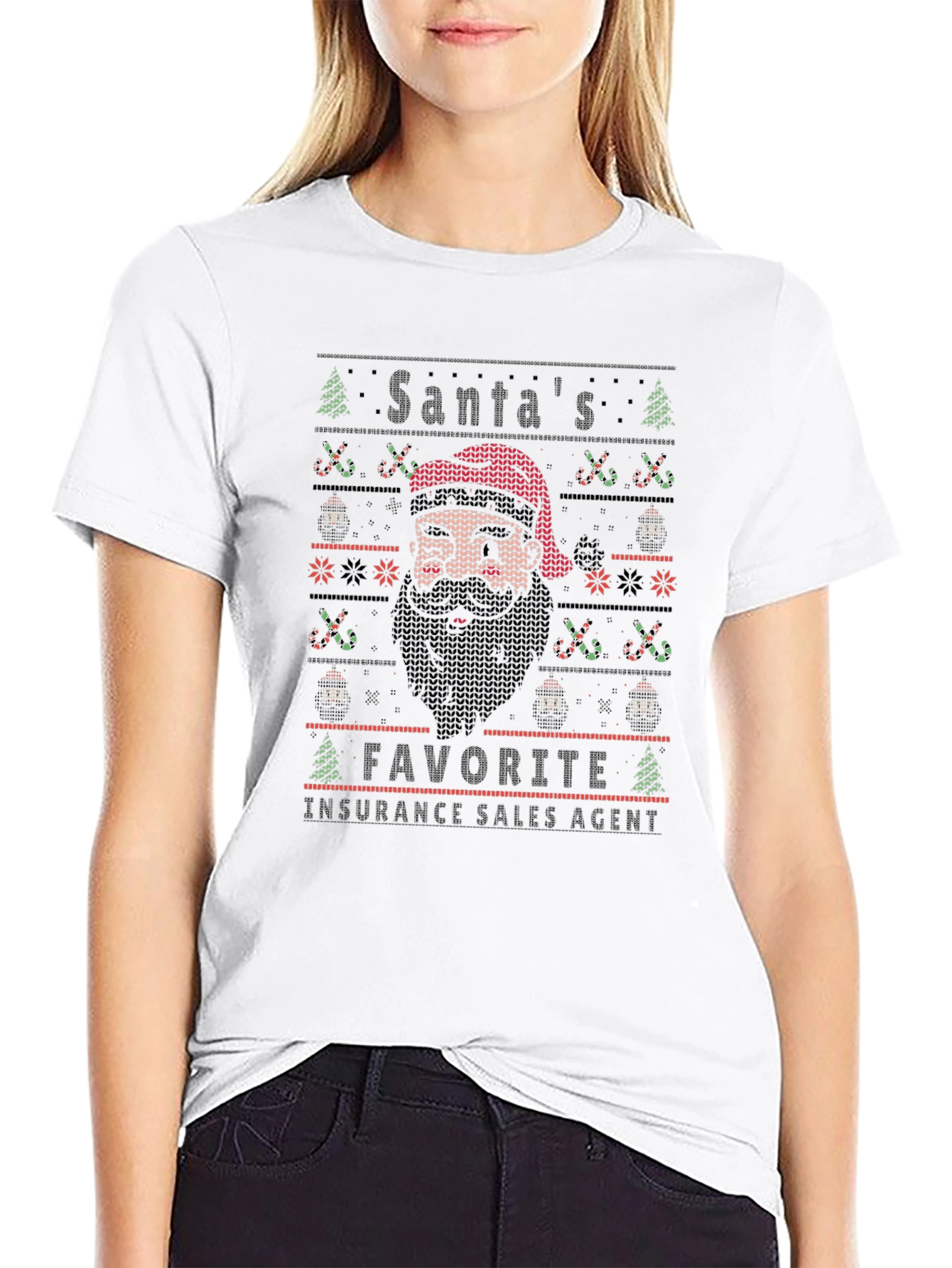Santas Favorite Insurance Sales Agent Christmas T-Shirt