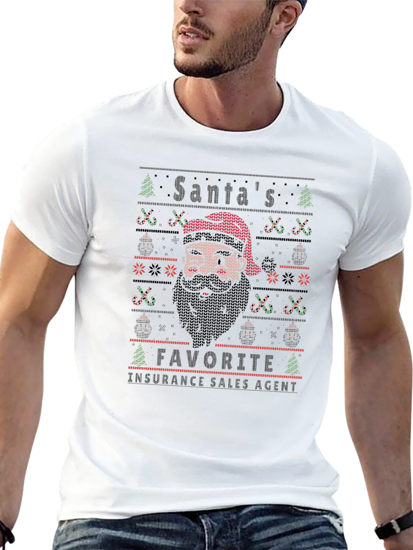 Santas Favorite Insurance Sales Agent Christmas T-Shirt