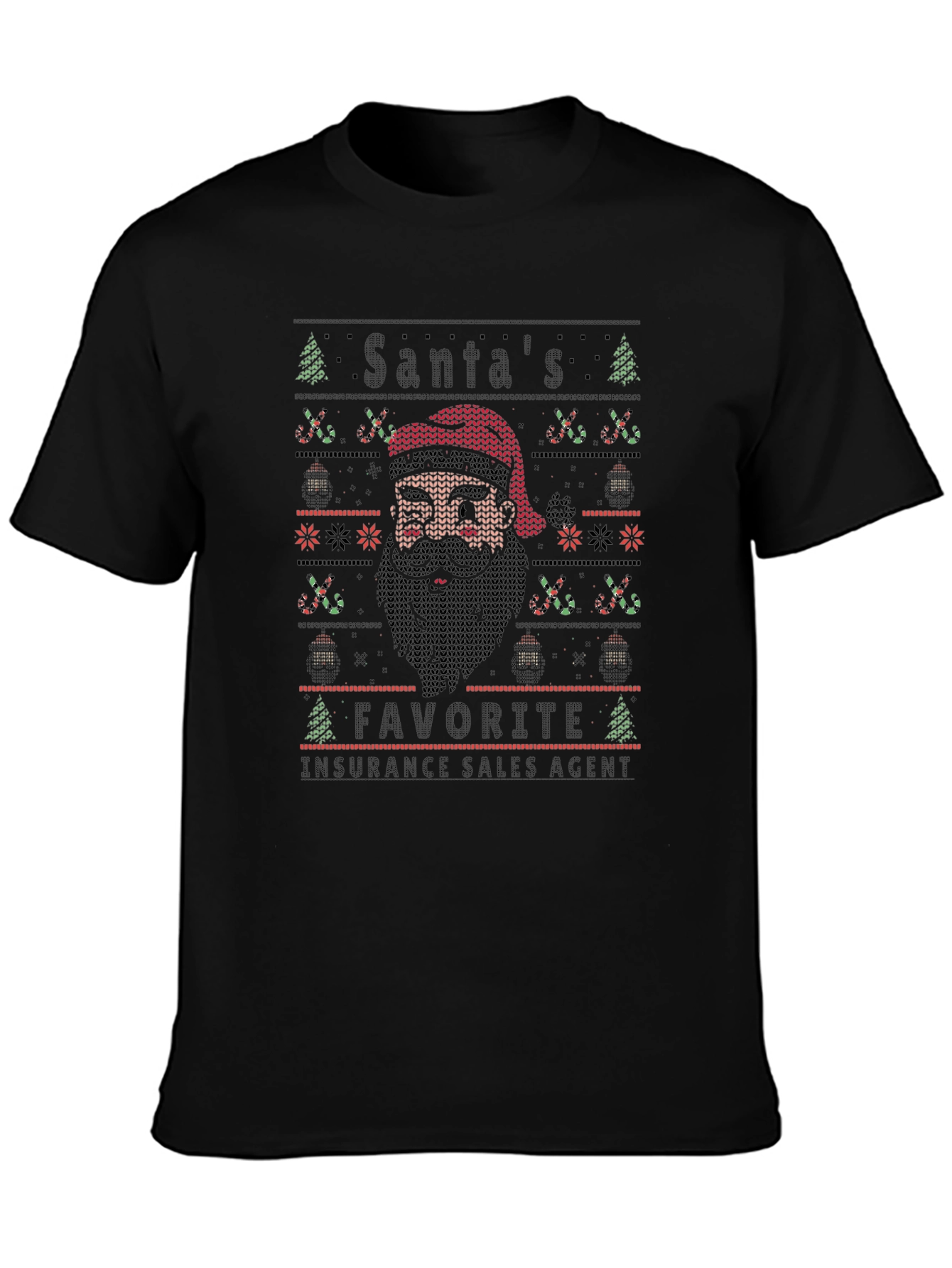 Santas Favorite Insurance Sales Agent Christmas T-Shirt