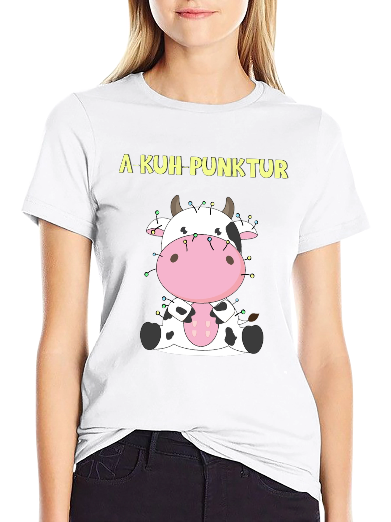 A-Kuh-Punktur Cow Christmas Lights T-Shirt