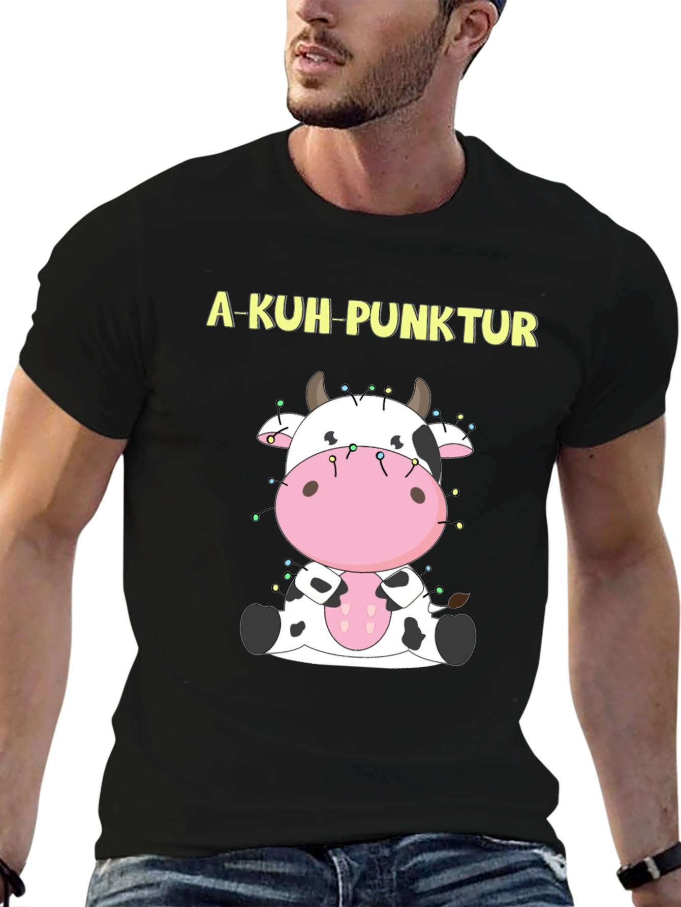 A-Kuh-Punktur Cow Christmas Lights T-Shirt
