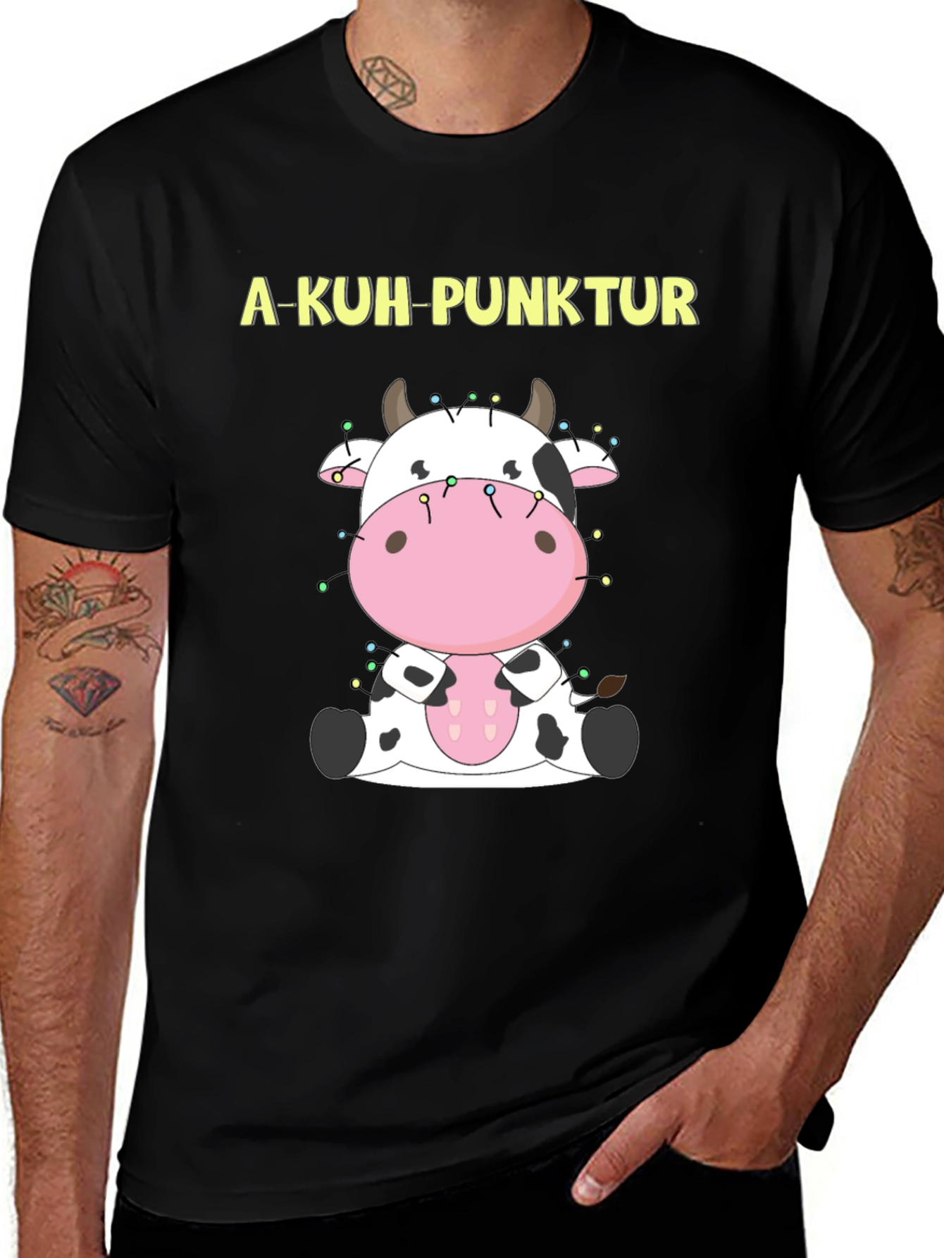 A-Kuh-Punktur Cow Christmas Lights T-Shirt