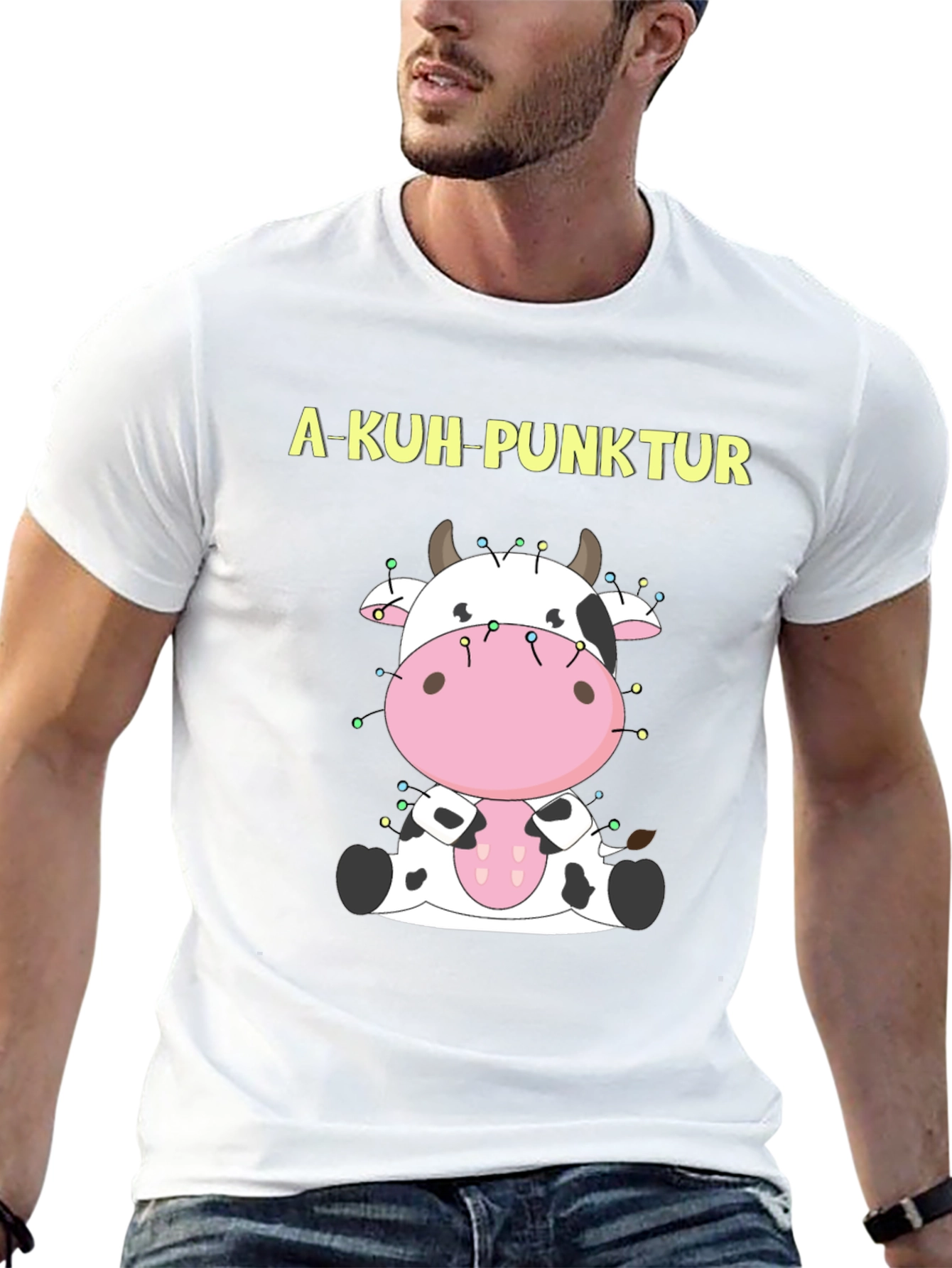 A-Kuh-Punktur Cow Christmas Lights T-Shirt