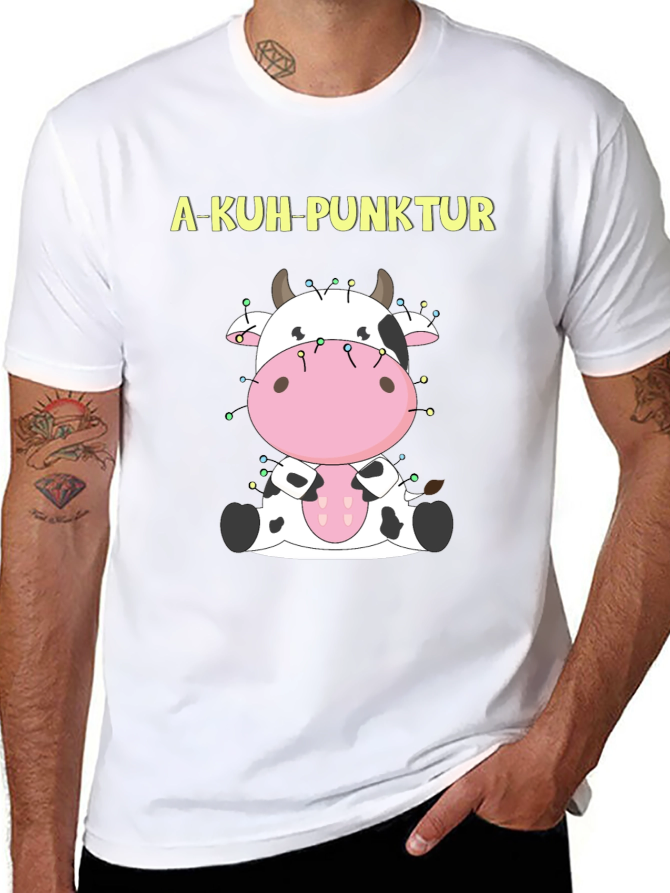 A-Kuh-Punktur Cow Christmas Lights T-Shirt