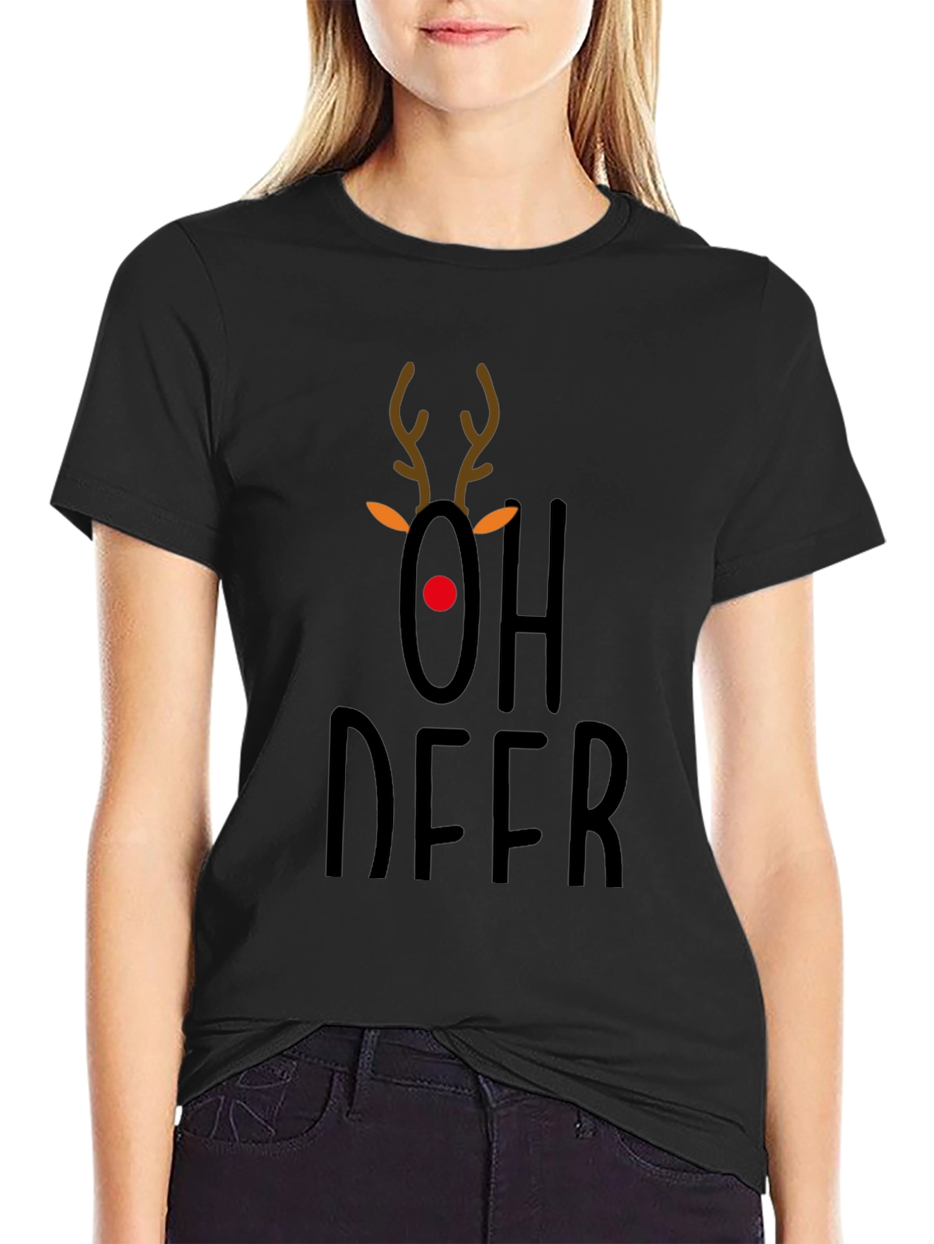 Oh Deer Graphic Tee - Christmas Holiday T-Shirt