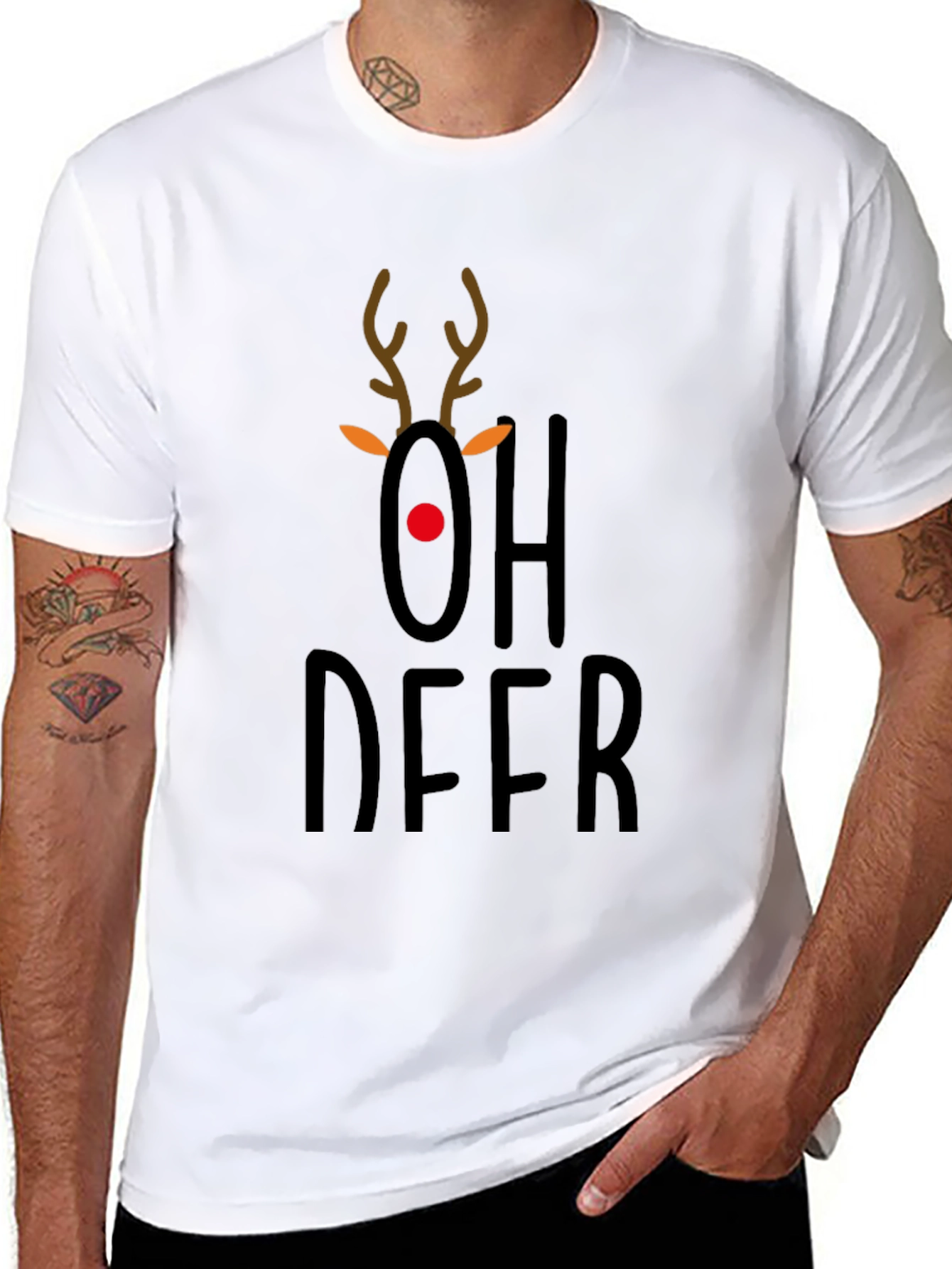 Oh Deer Graphic Tee - Christmas Holiday T-Shirt