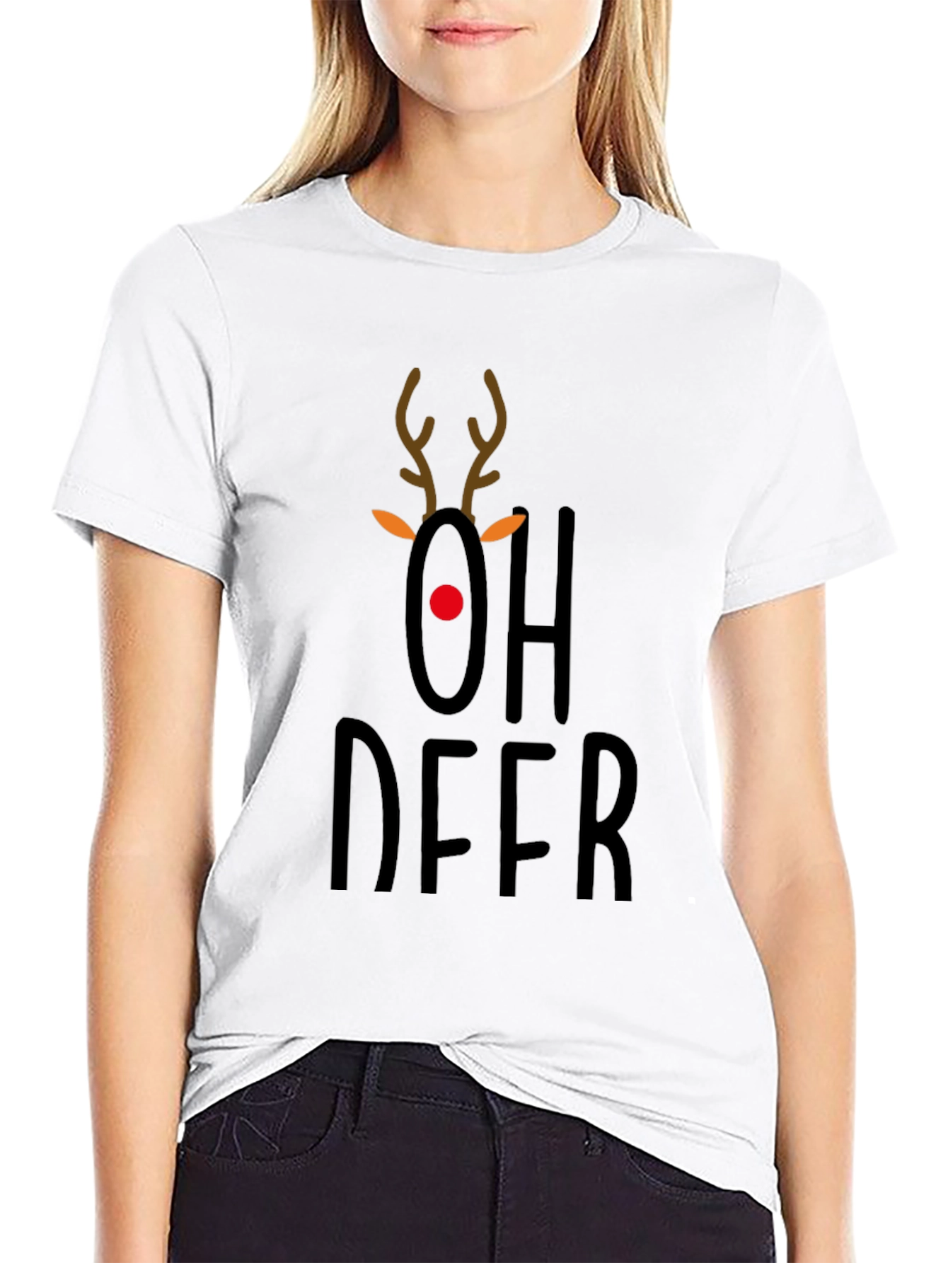 Oh Deer Graphic Tee - Christmas Holiday T-Shirt