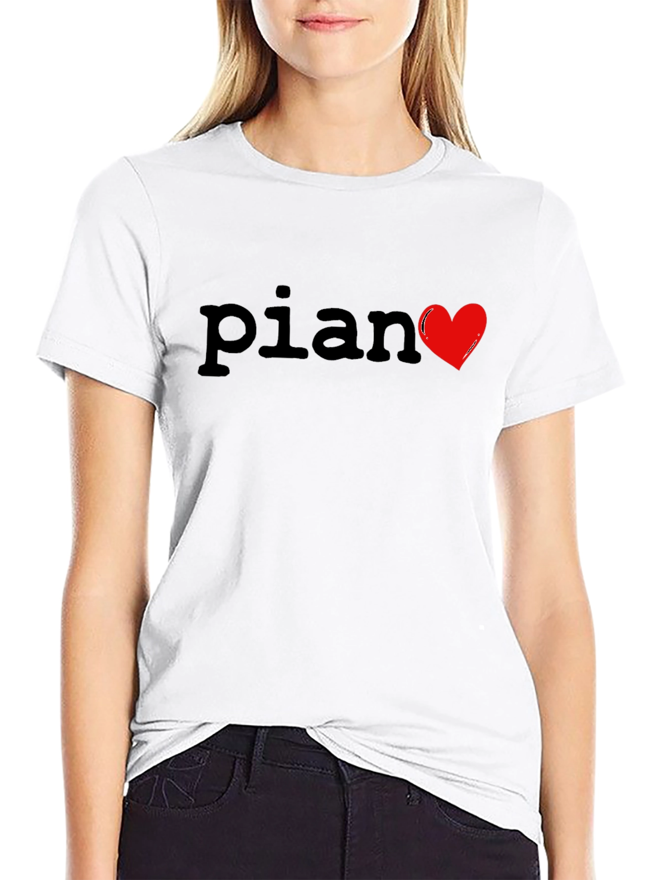 Piano Heart T-Shirt - Musician Apparel