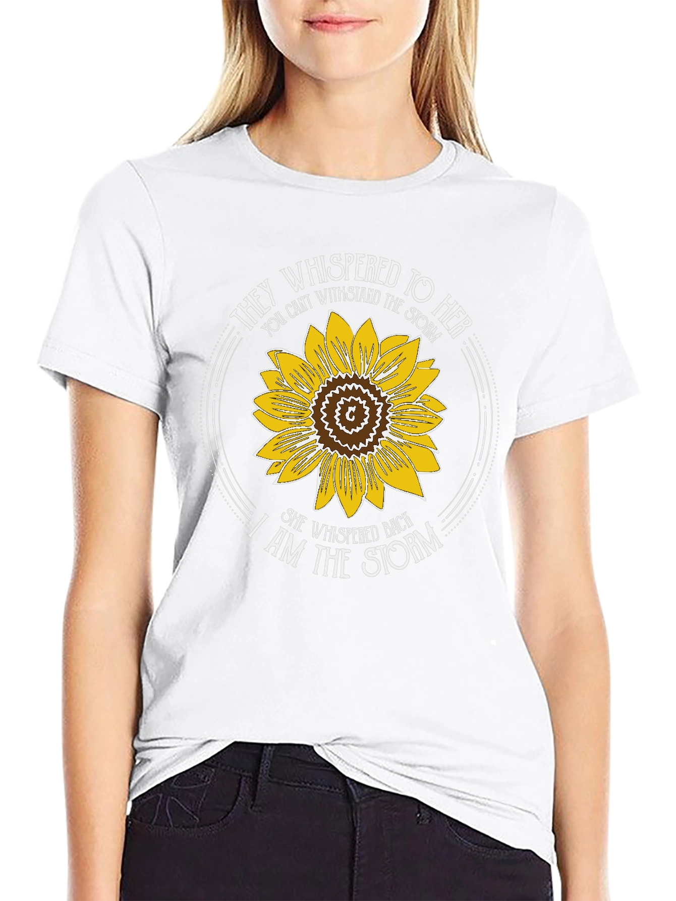 They Whispered to Her T-Shirt Sunflower Graphic Tee