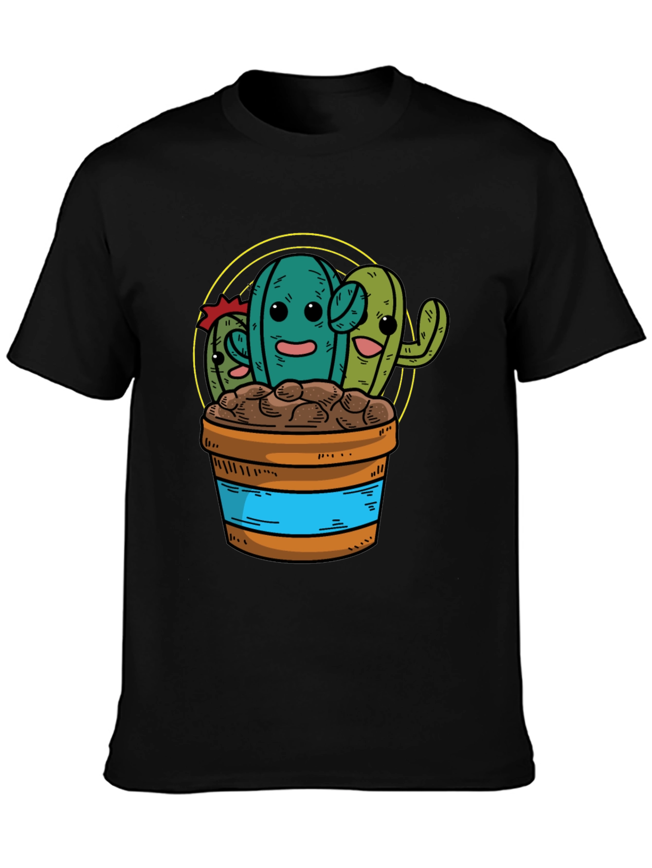 Cactus Graphic Tee - Fun Cartoon Plant Shirt