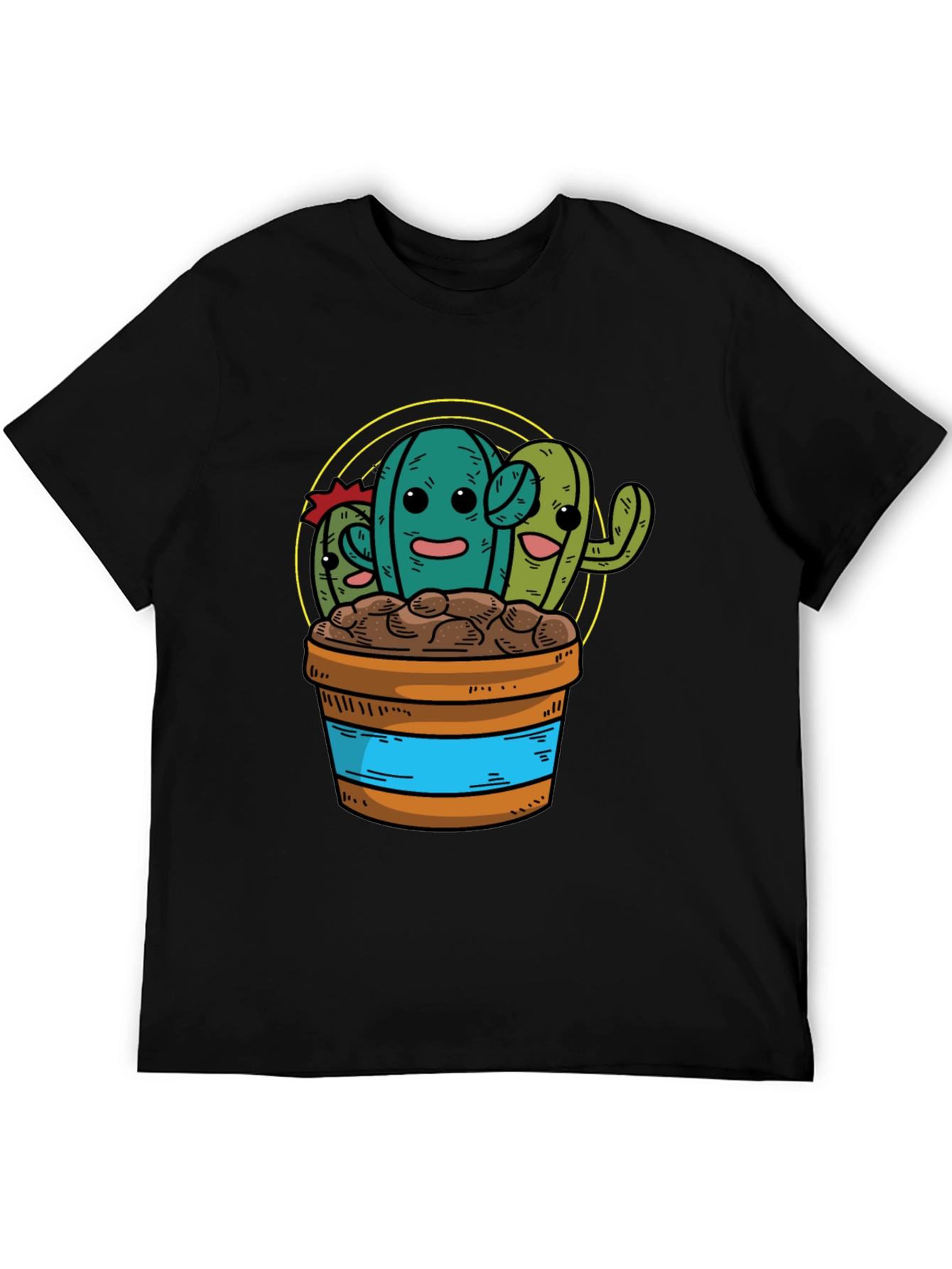 Cactus Graphic Tee - Fun Cartoon Plant Shirt