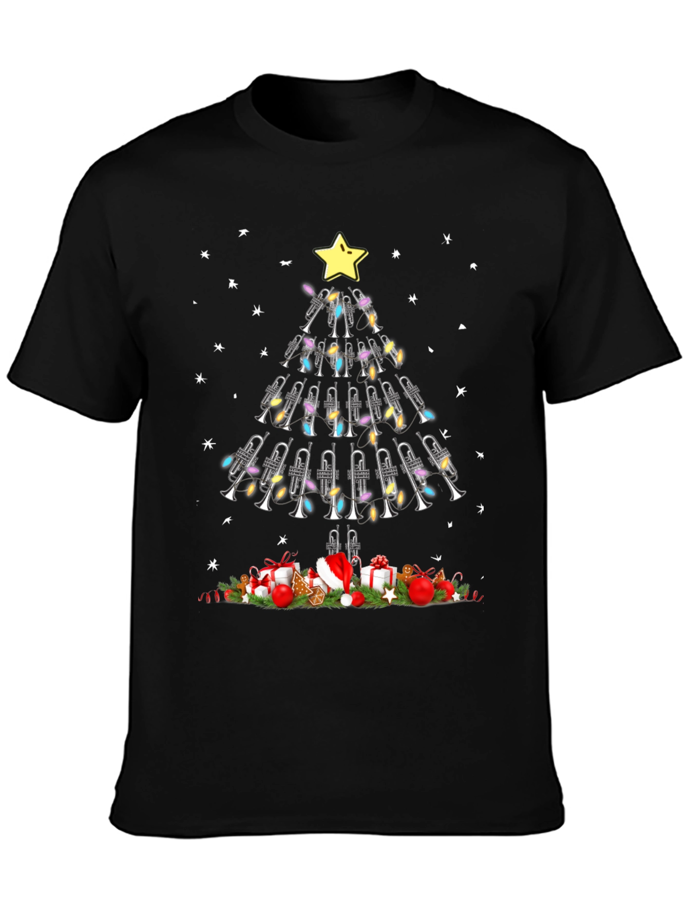 Trumpet Christmas Tree T-Shirt