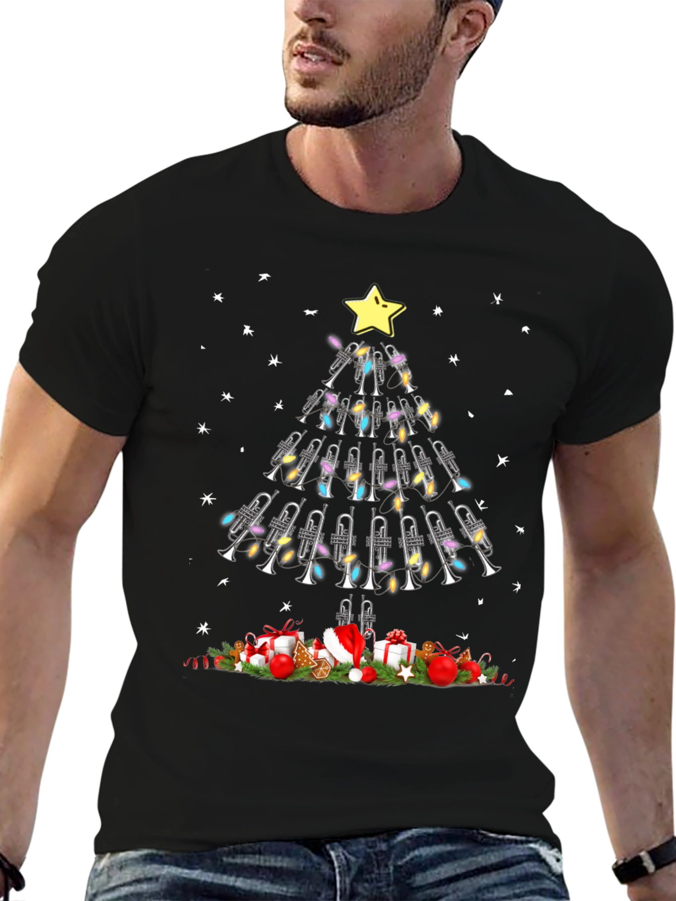 Trumpet Christmas Tree T-Shirt