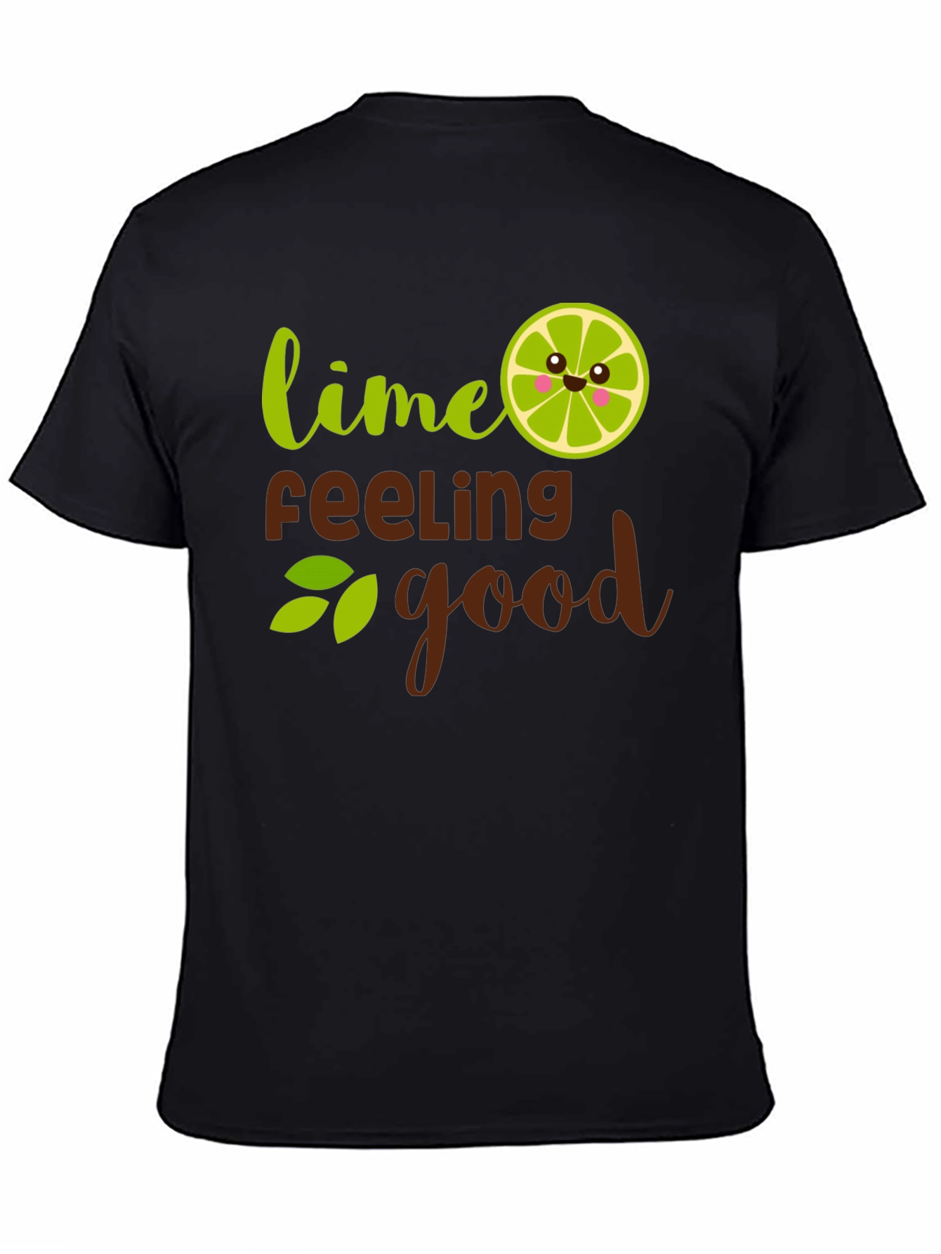 Lime Feeling Good Black T-Shirt