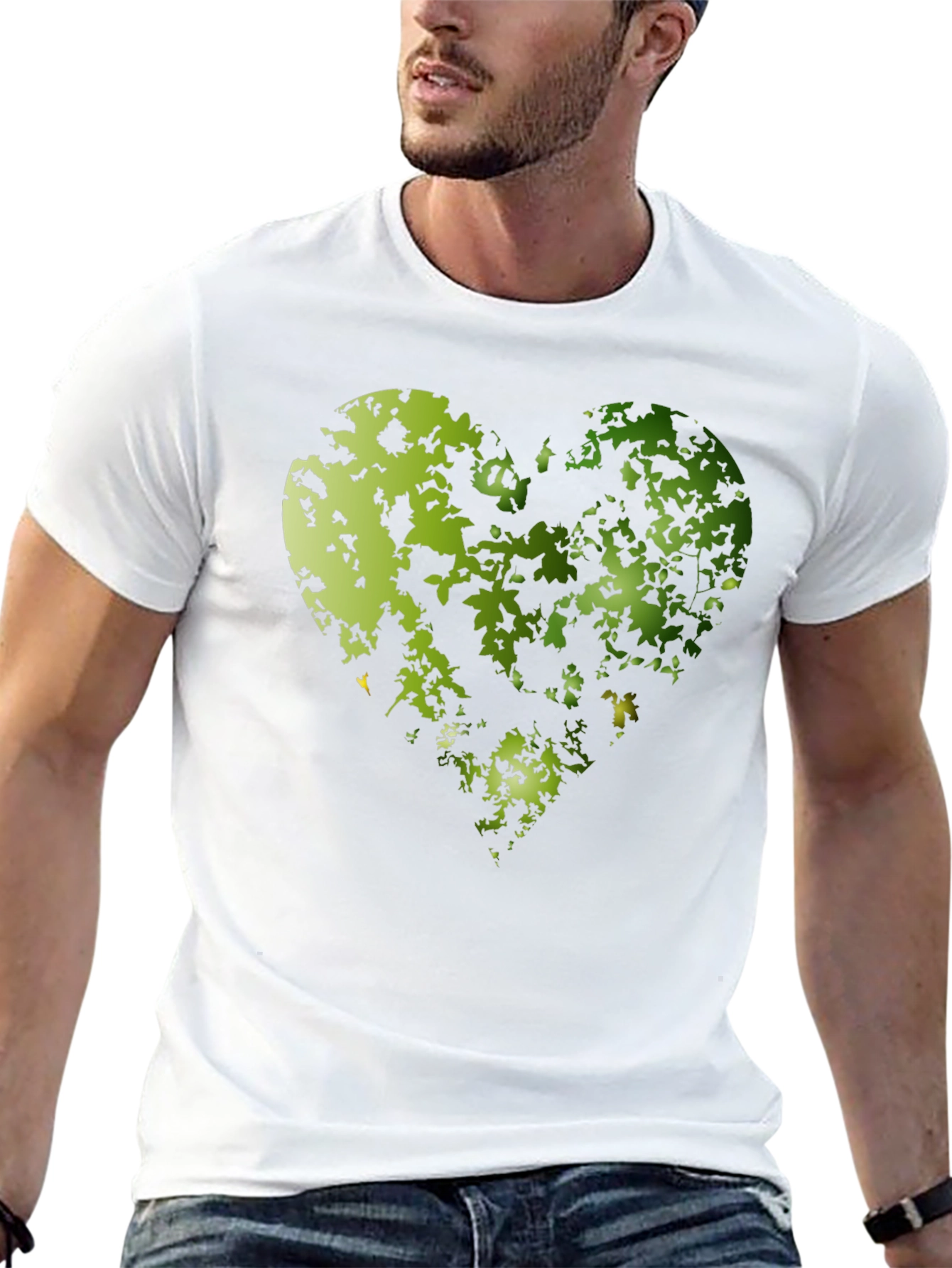 Nature Heart Graphic Tee - Black