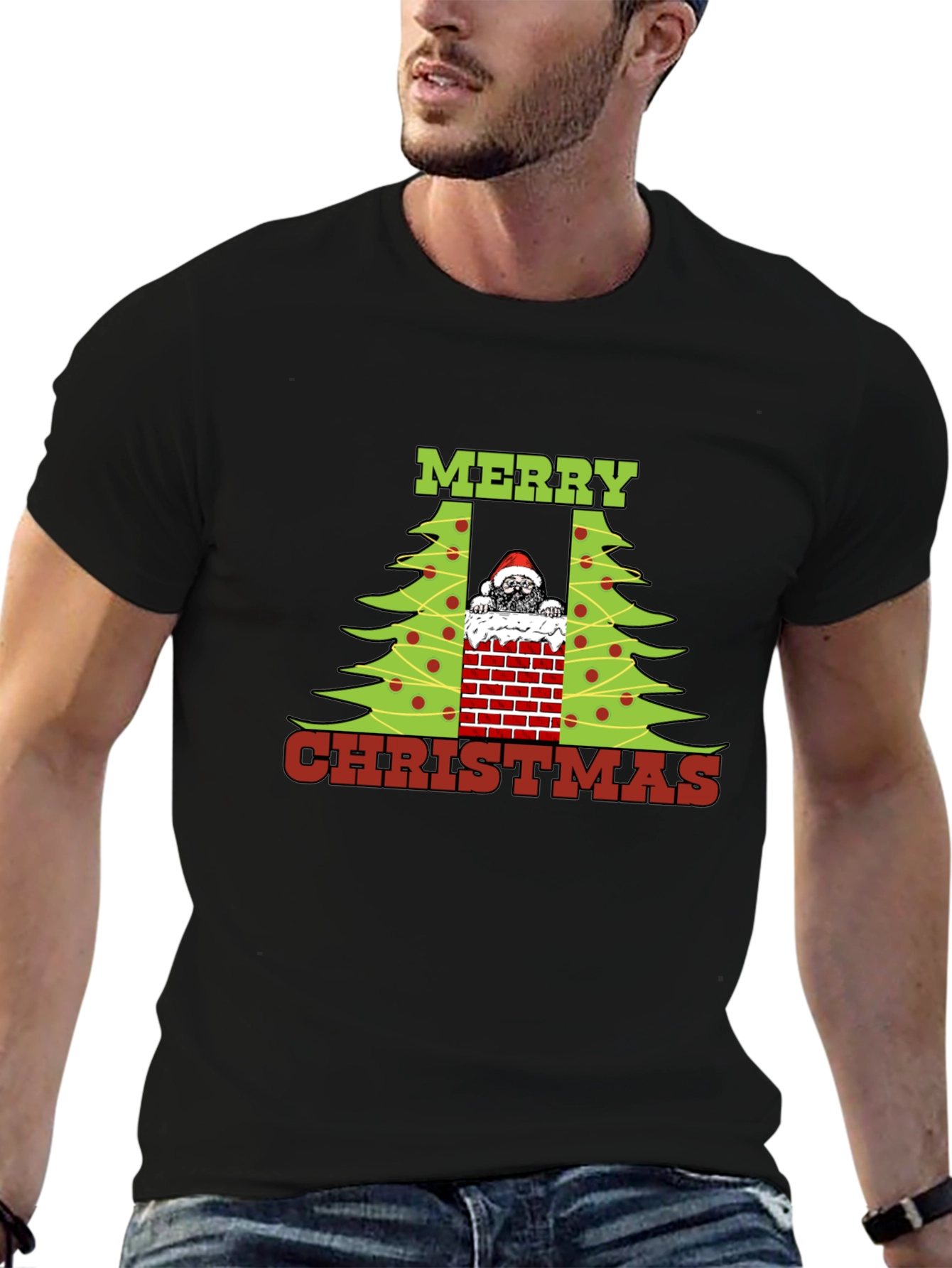 Merry Christmas Dog Chimney T-Shirt