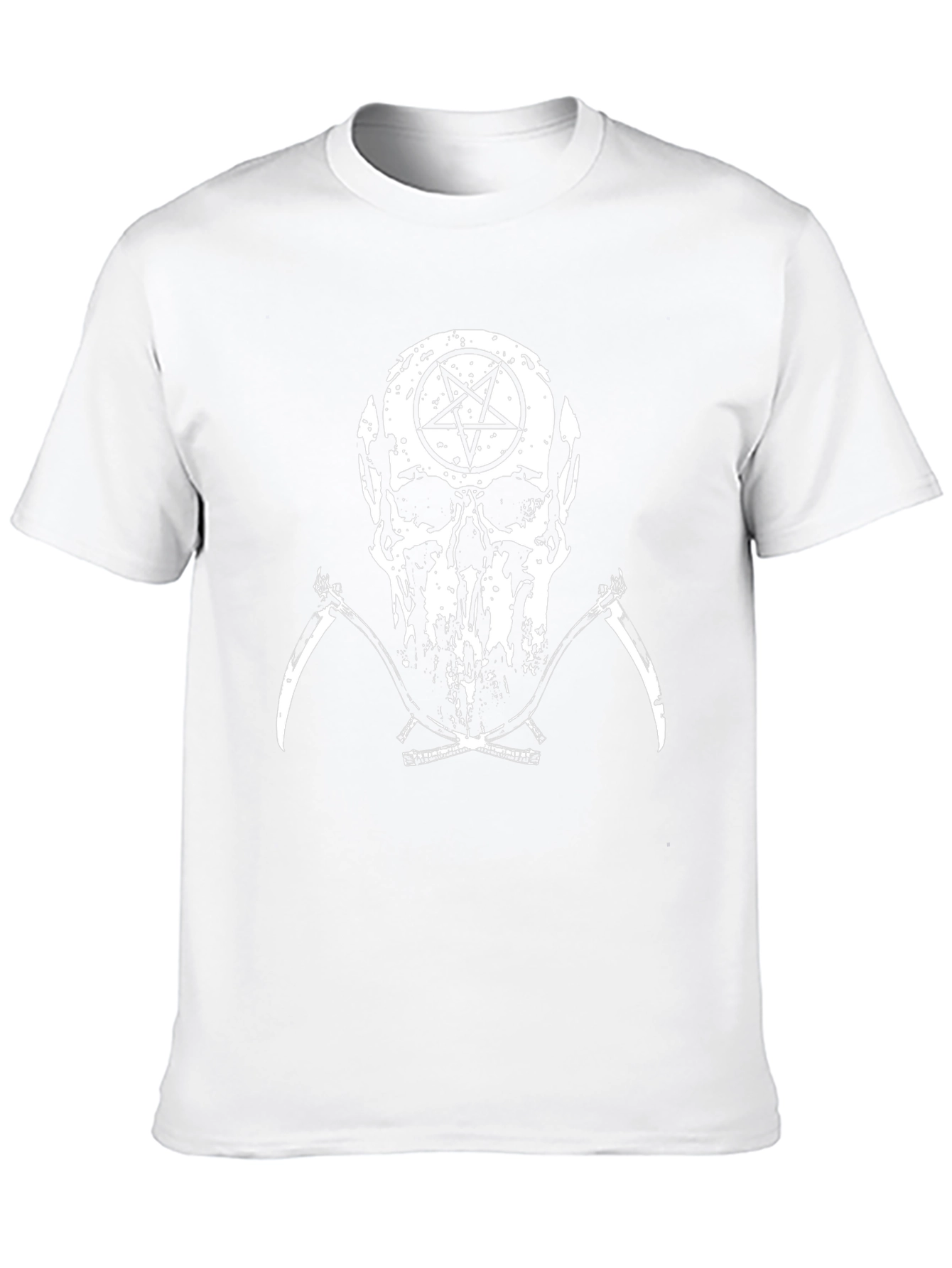 Skull & Scythe Graphic Tee - Black