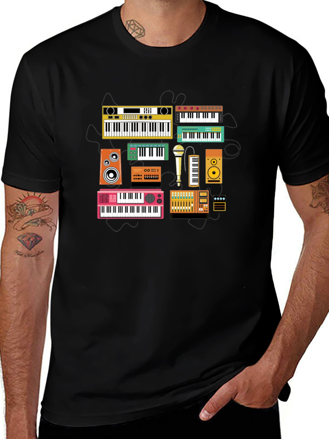 Keyboard Instrument Graphic T-Shirt