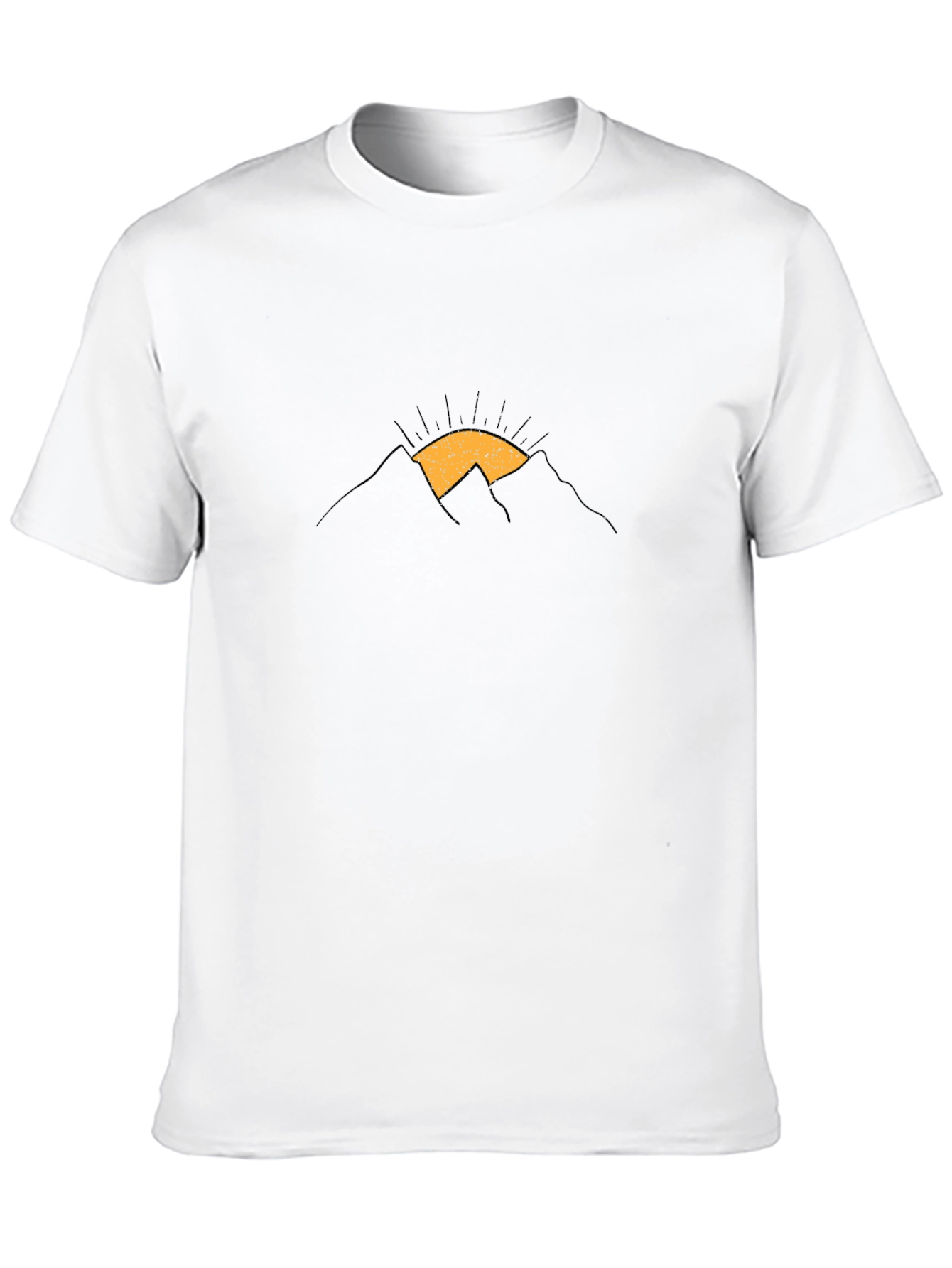 Sunrise Mountain Graphic Tee - Black Cotton Blend