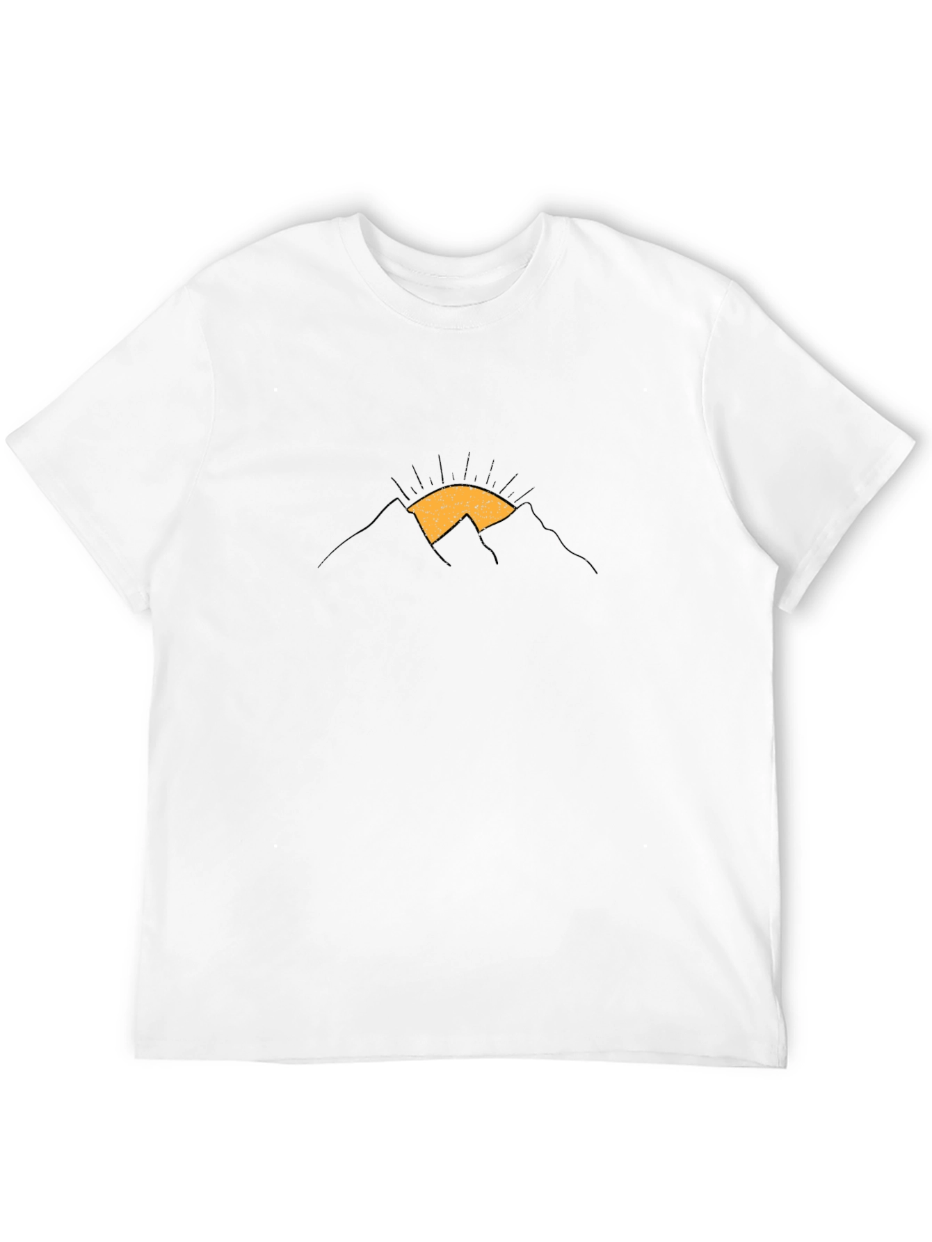 Sunrise Mountain Graphic Tee - Black Cotton Blend