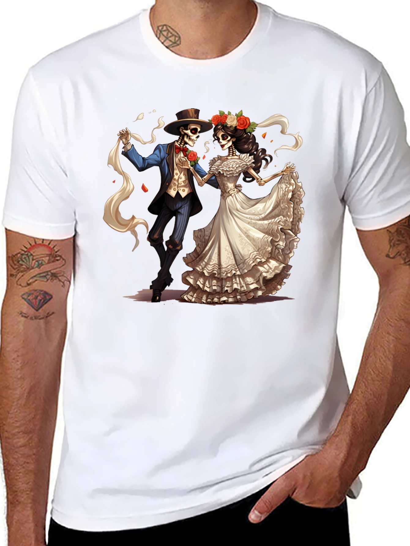 Dancing Skeletons Graphic Tee - Day of the Dead