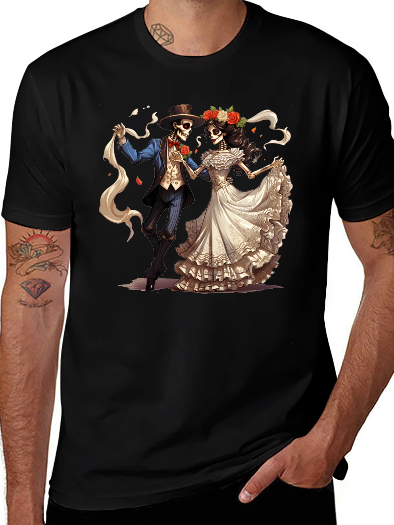 Dancing Skeletons Graphic Tee - Day of the Dead