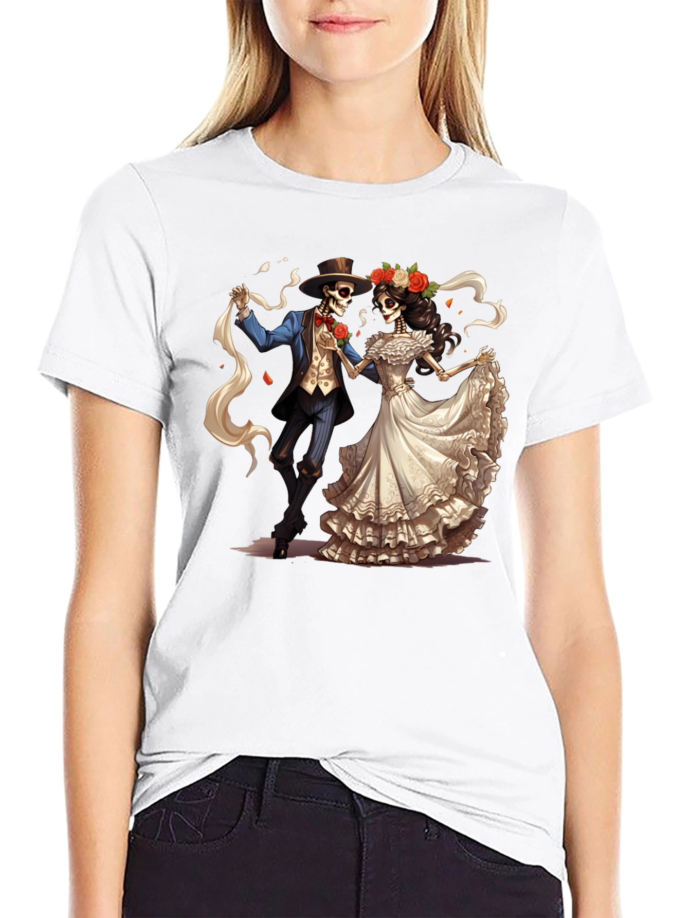 Dancing Skeletons Graphic Tee - Day of the Dead