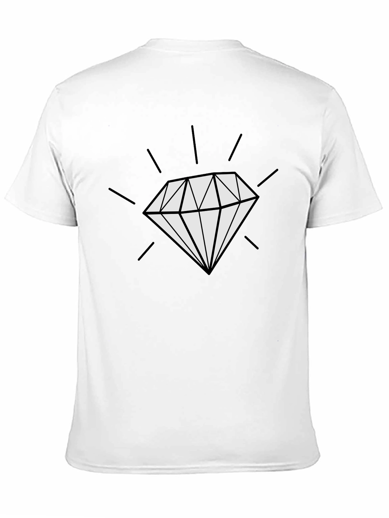 Diamond Graphic Black Tee - Modern Style