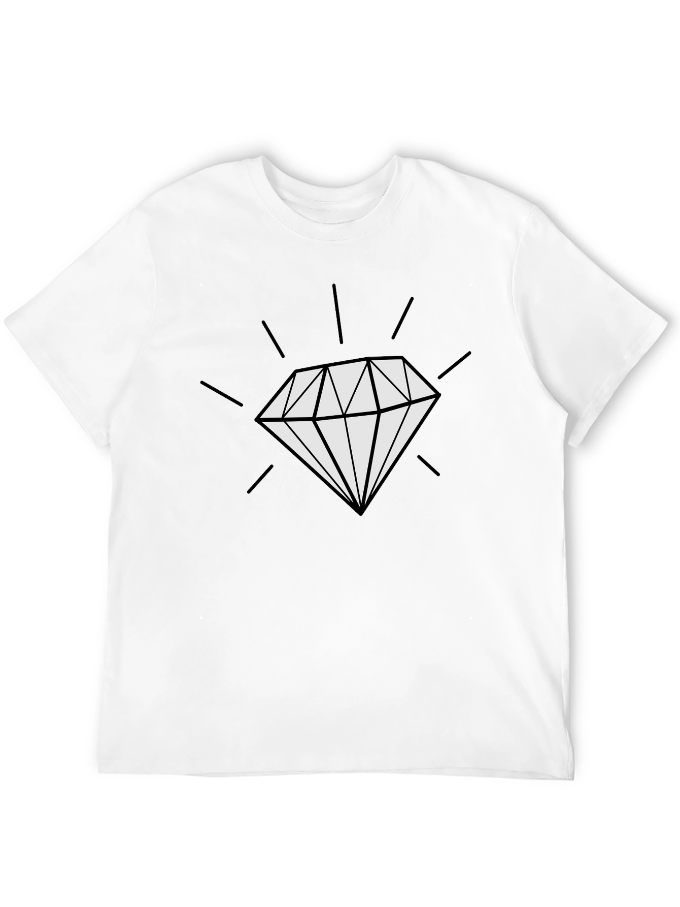 Diamond Graphic Black Tee - Modern Style